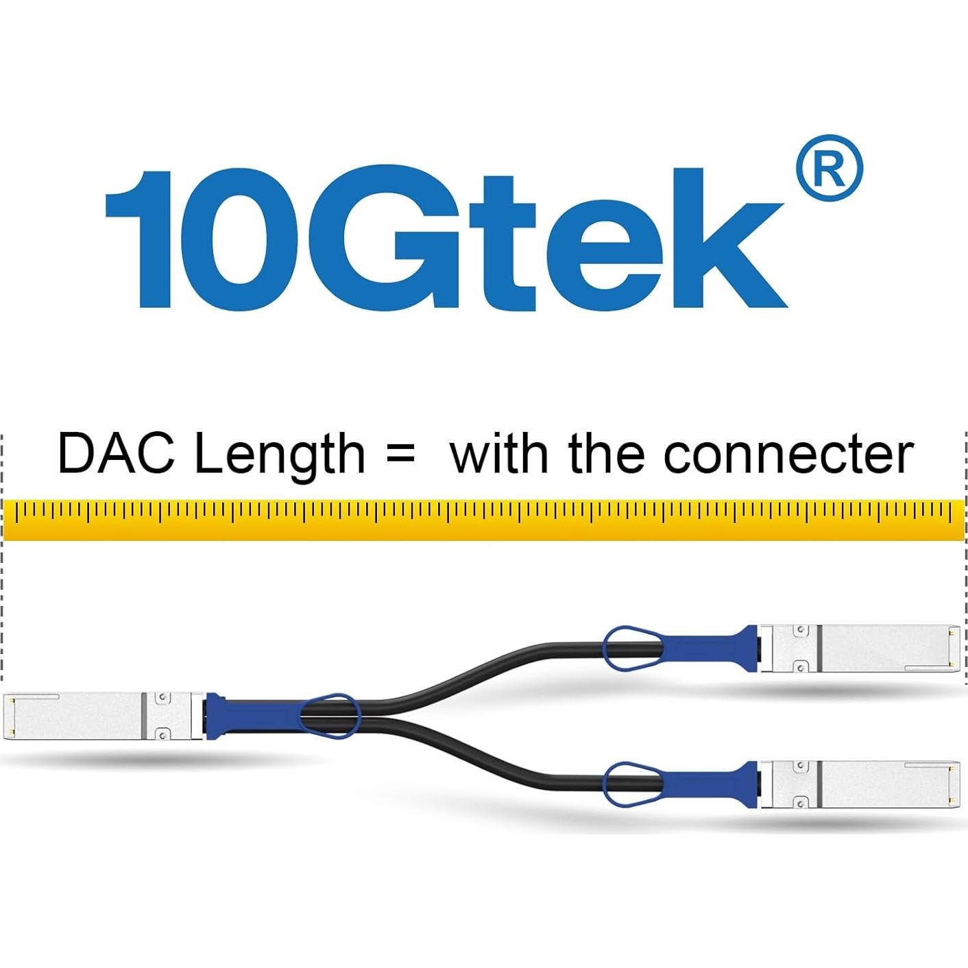 Cable Divisor de Cobre 10Gtek 100GbE a 2x50GbE 1 Metro