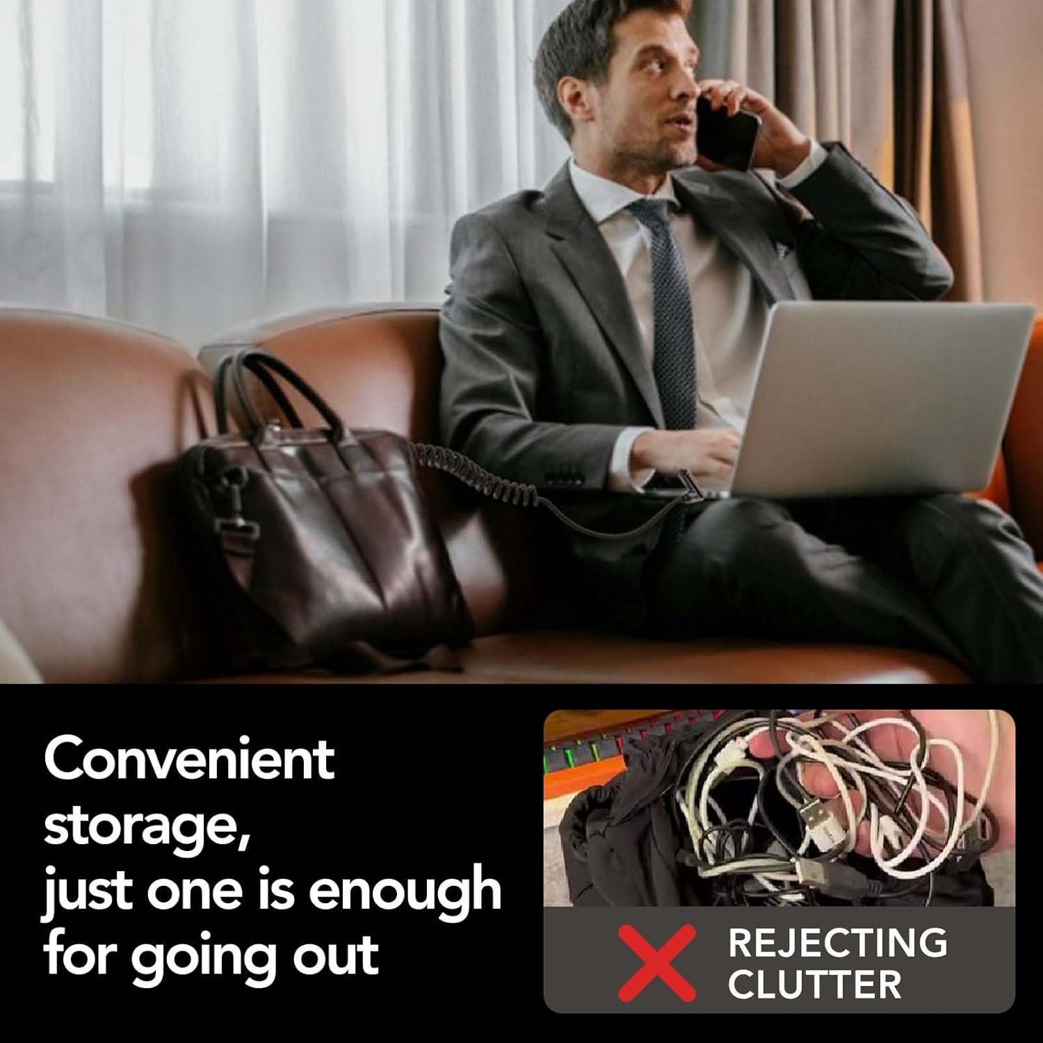 Cable de Carga Rápida 4-en-1 MFish 1.52m USB-C Lightning