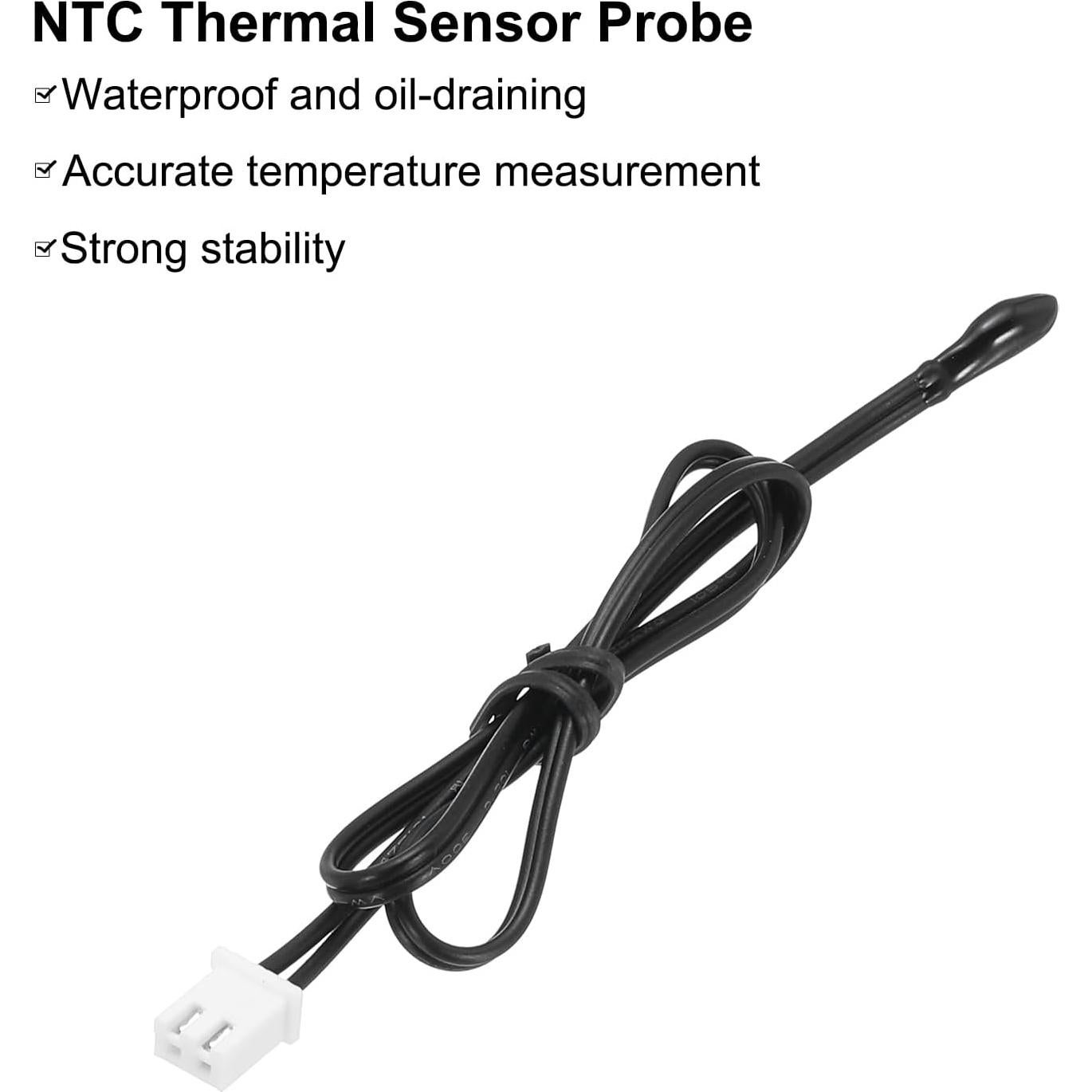 Sonda Térmica NTC uxcell 10K 30 cm Epoxi para Termómetro