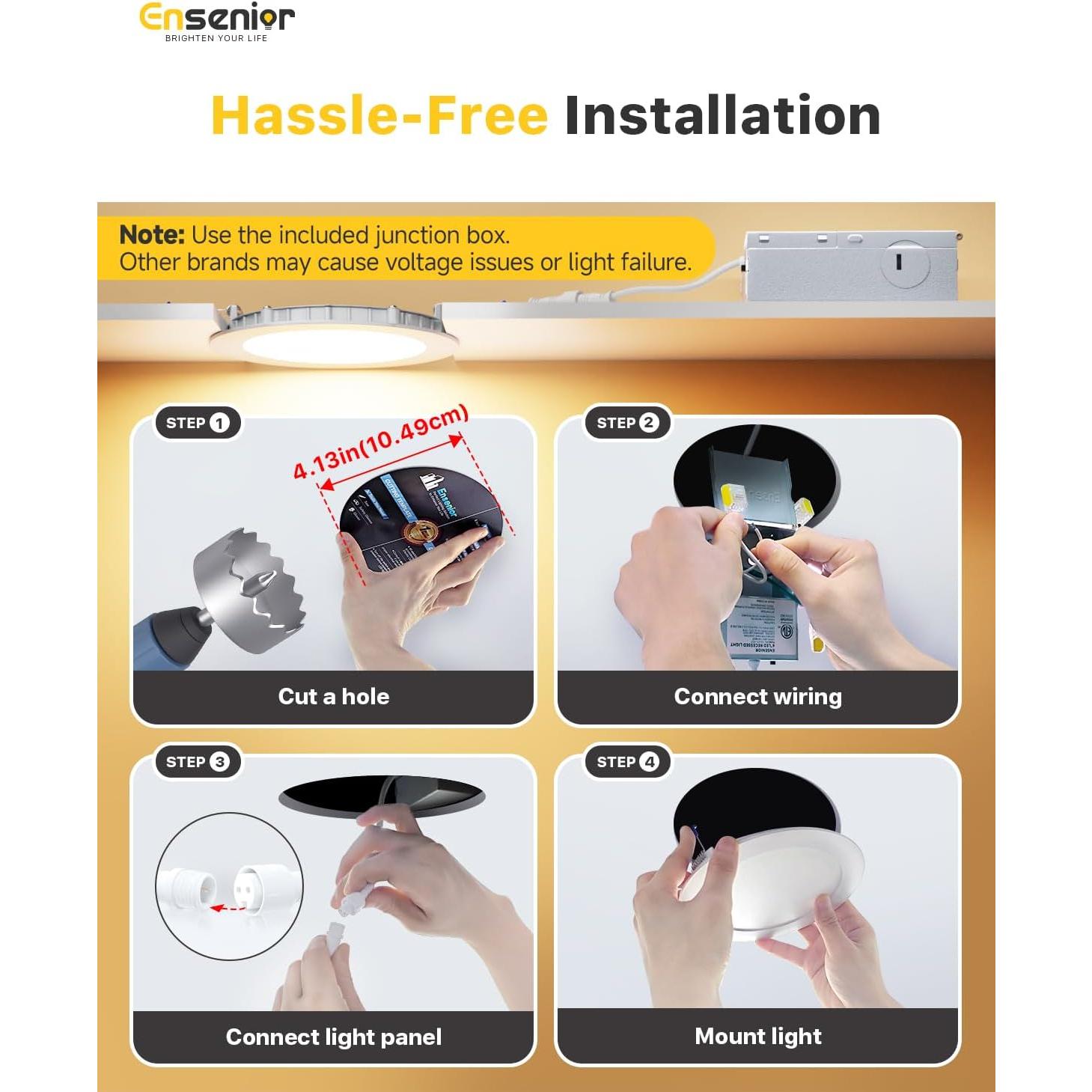 Luz de Techo Empotrada LED Ensenior 4" Regulable 2700K 750LM