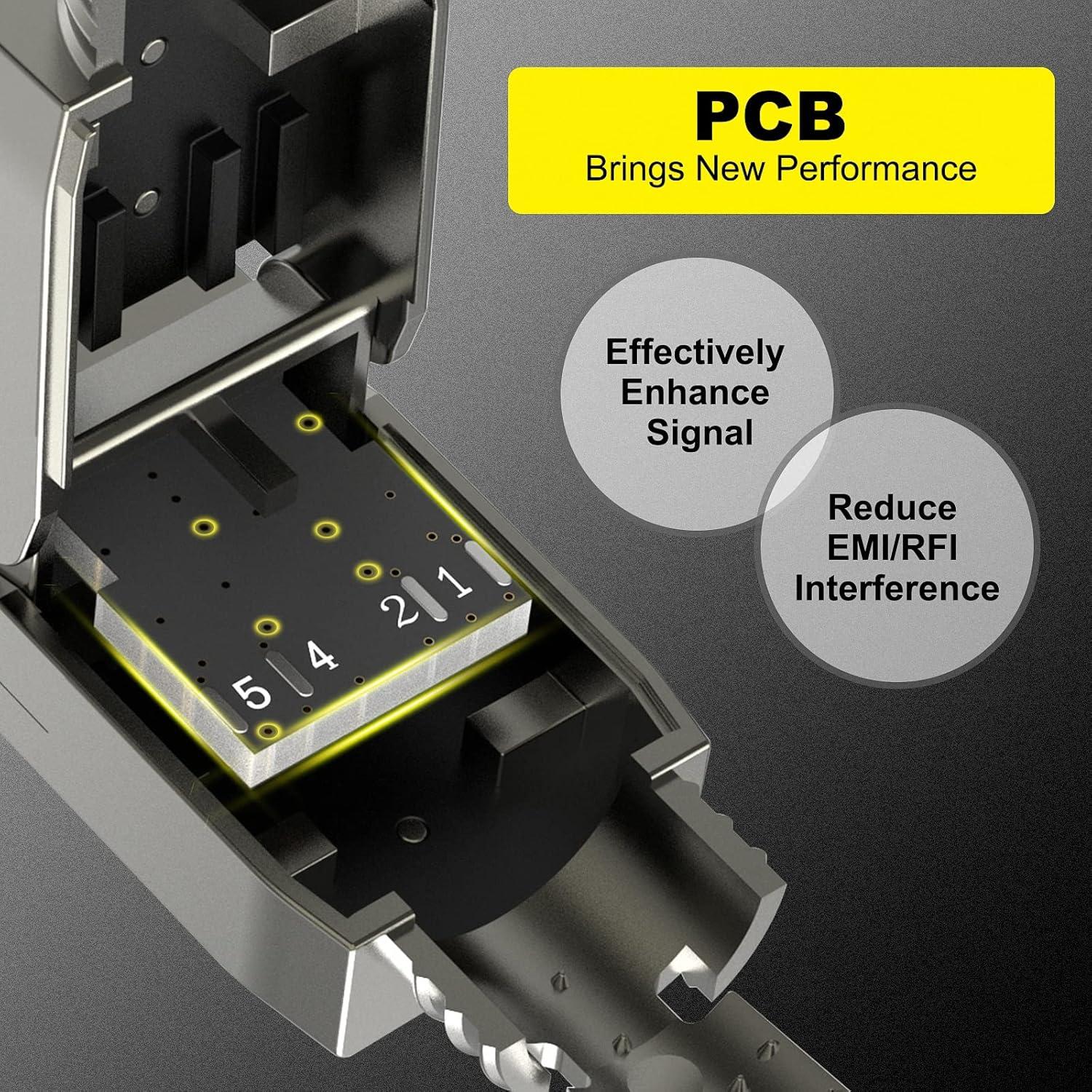 Conectores RJ45 VCELINK Cat 7 10 Gbps 600MHz 2-Pack