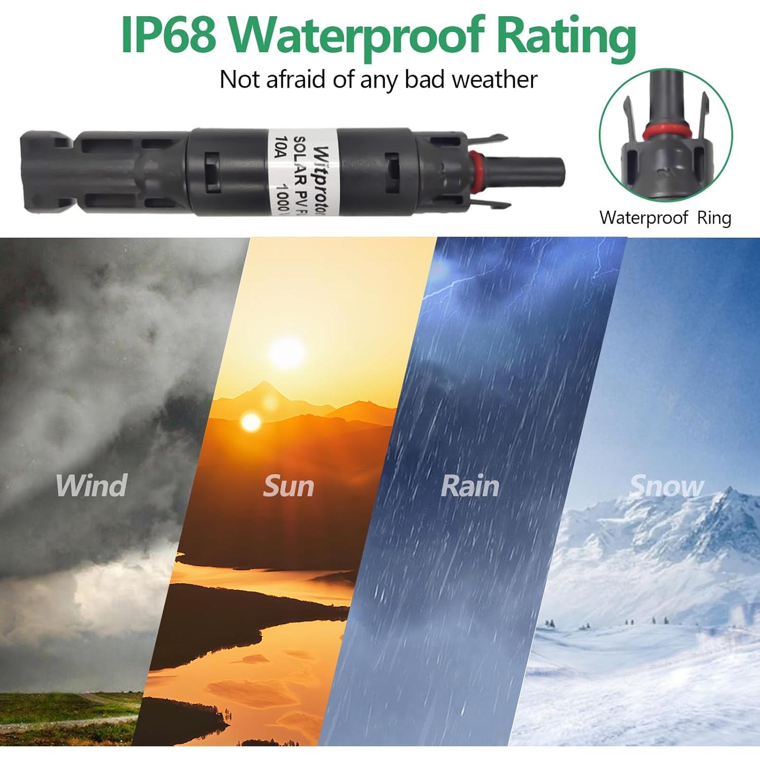 Soporte de Fusible Solar Witproton 10A IP68 para Paneles