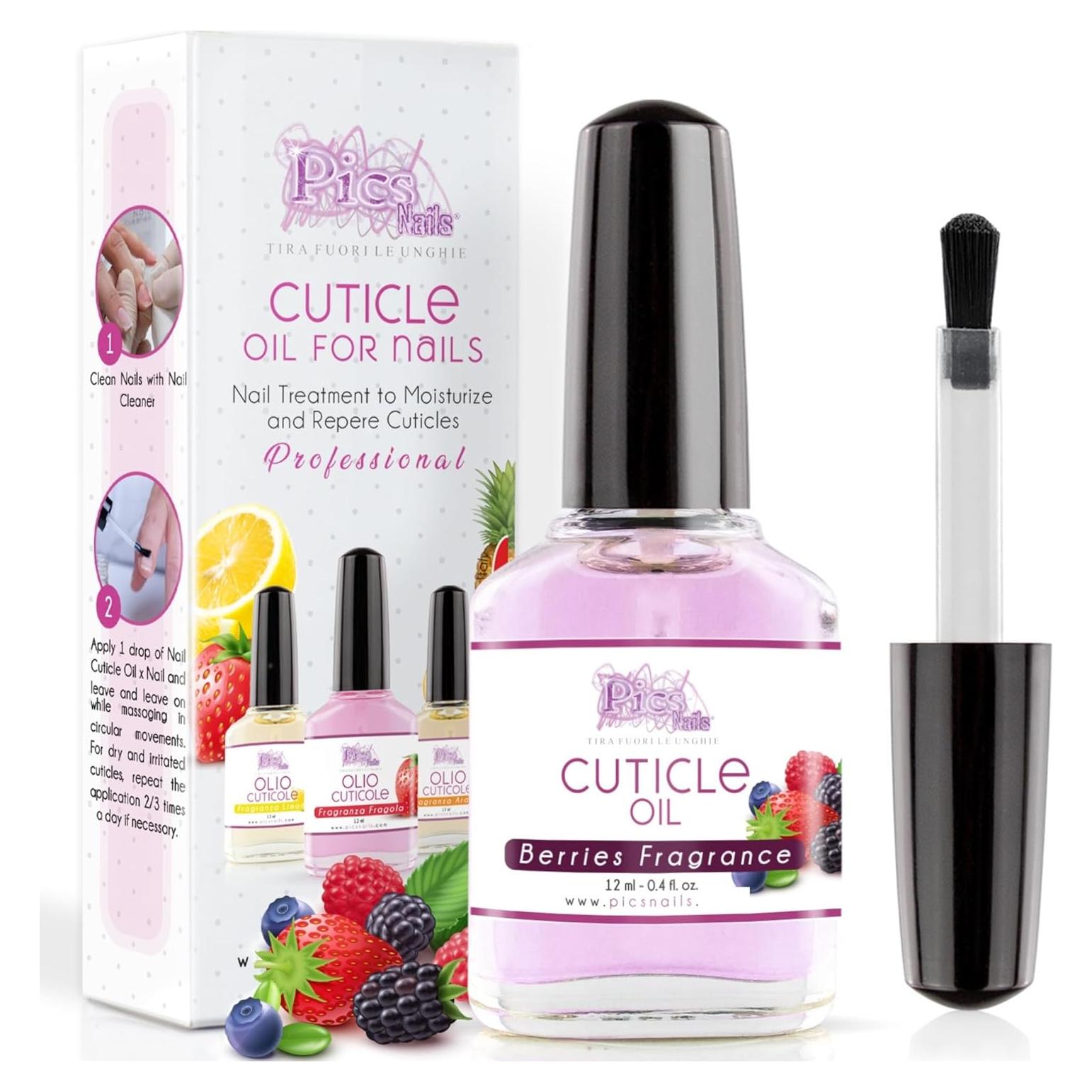Pics Nails Aceite Profesional para Cutículas 12ML - Suavizante Berries