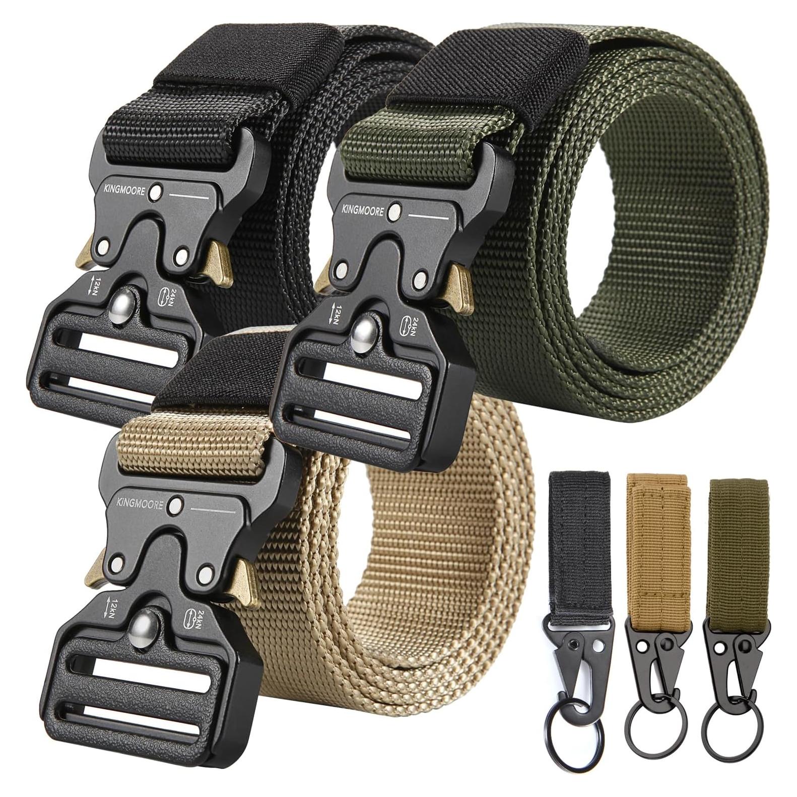 Cinturón Táctico KingMoore 3 Pack Nylon Ajustable