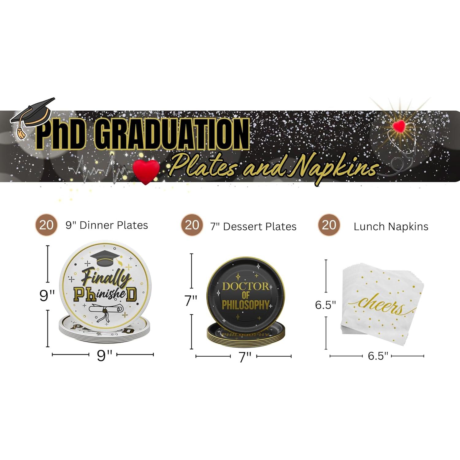 Platos y Servilletas Desechables Blue Orchards - Fiesta Doctorado 2024