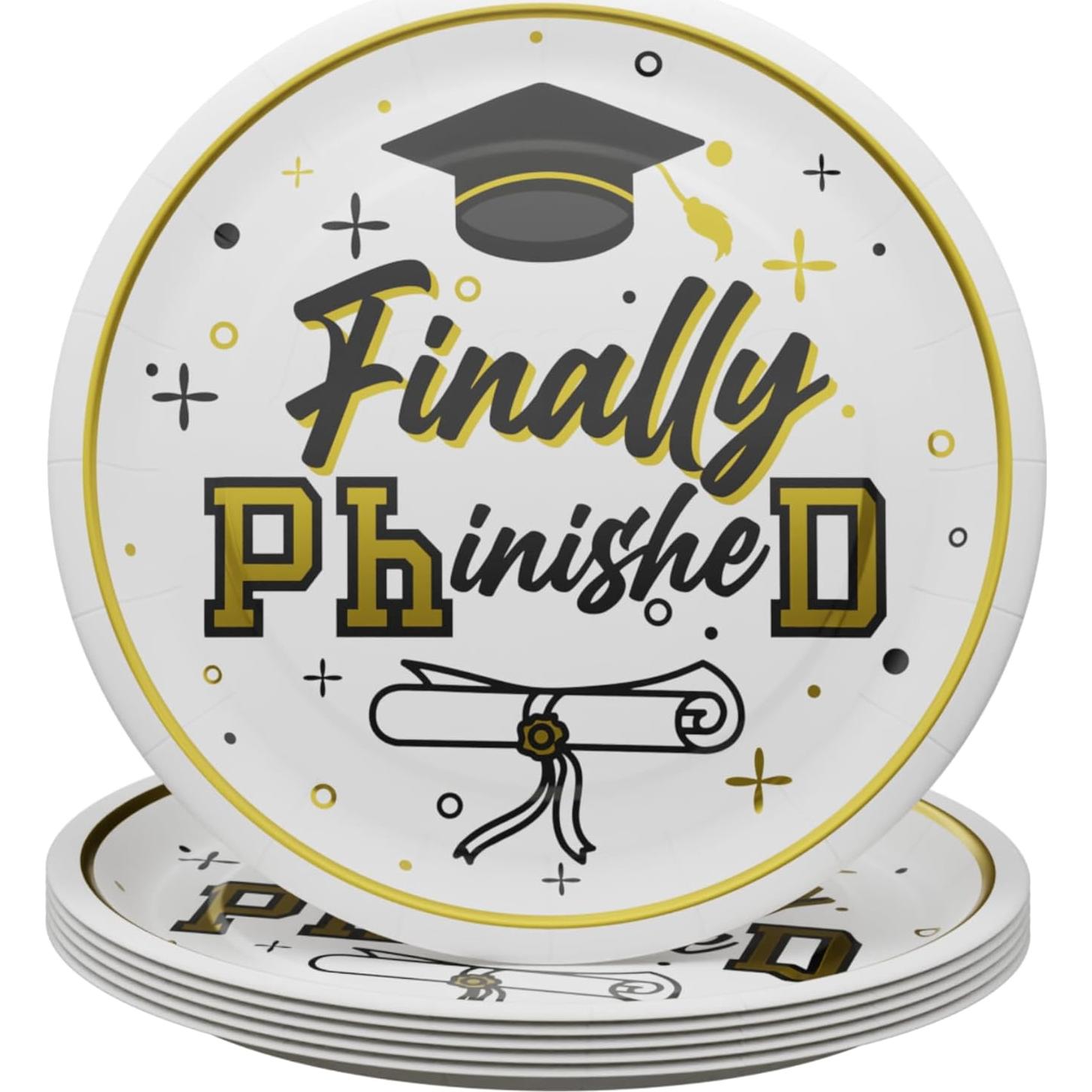 Platos y Servilletas Desechables Blue Orchards - Fiesta Doctorado 2024