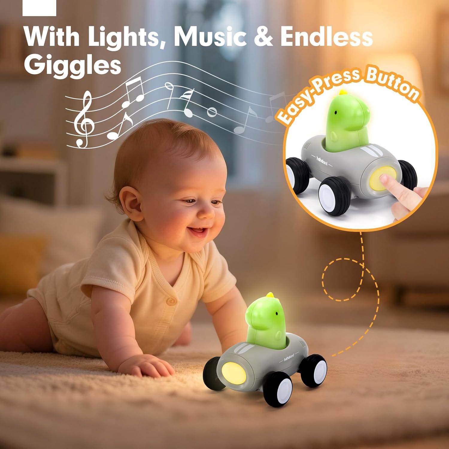 Coche de Empuje Hahaland para Niños 1-3 Años con Música y Luz