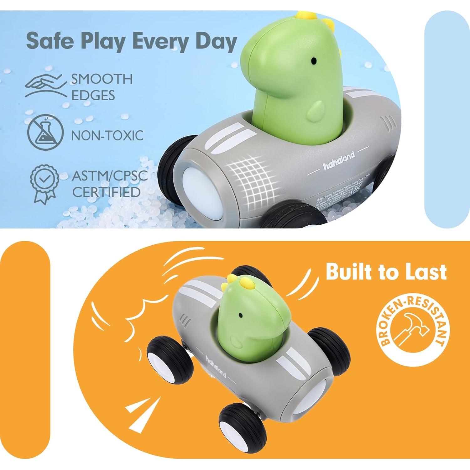 Coche de Empuje Hahaland para Niños 1-3 Años con Música y Luz