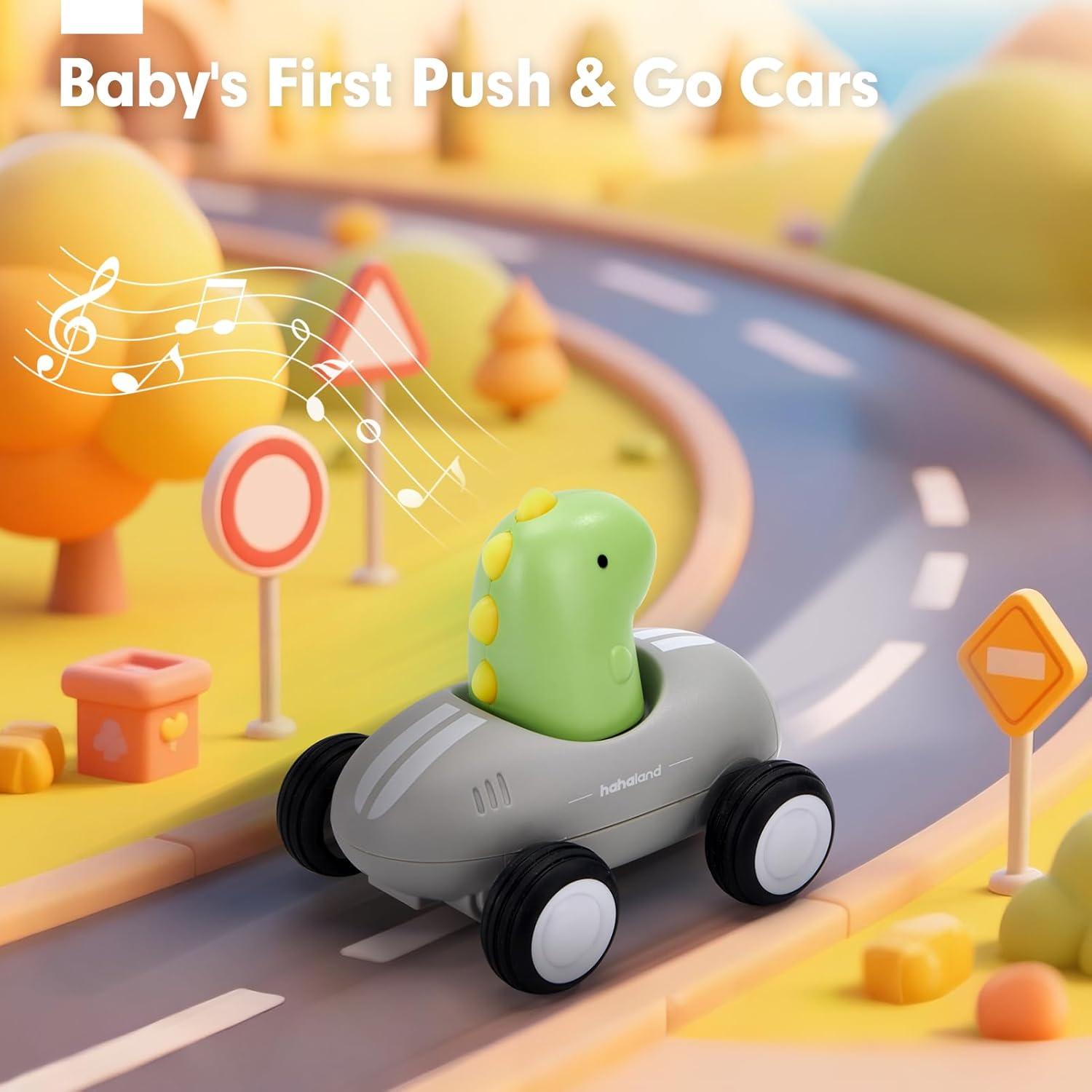 Coche de Empuje Hahaland para Niños 1-3 Años con Música y Luz