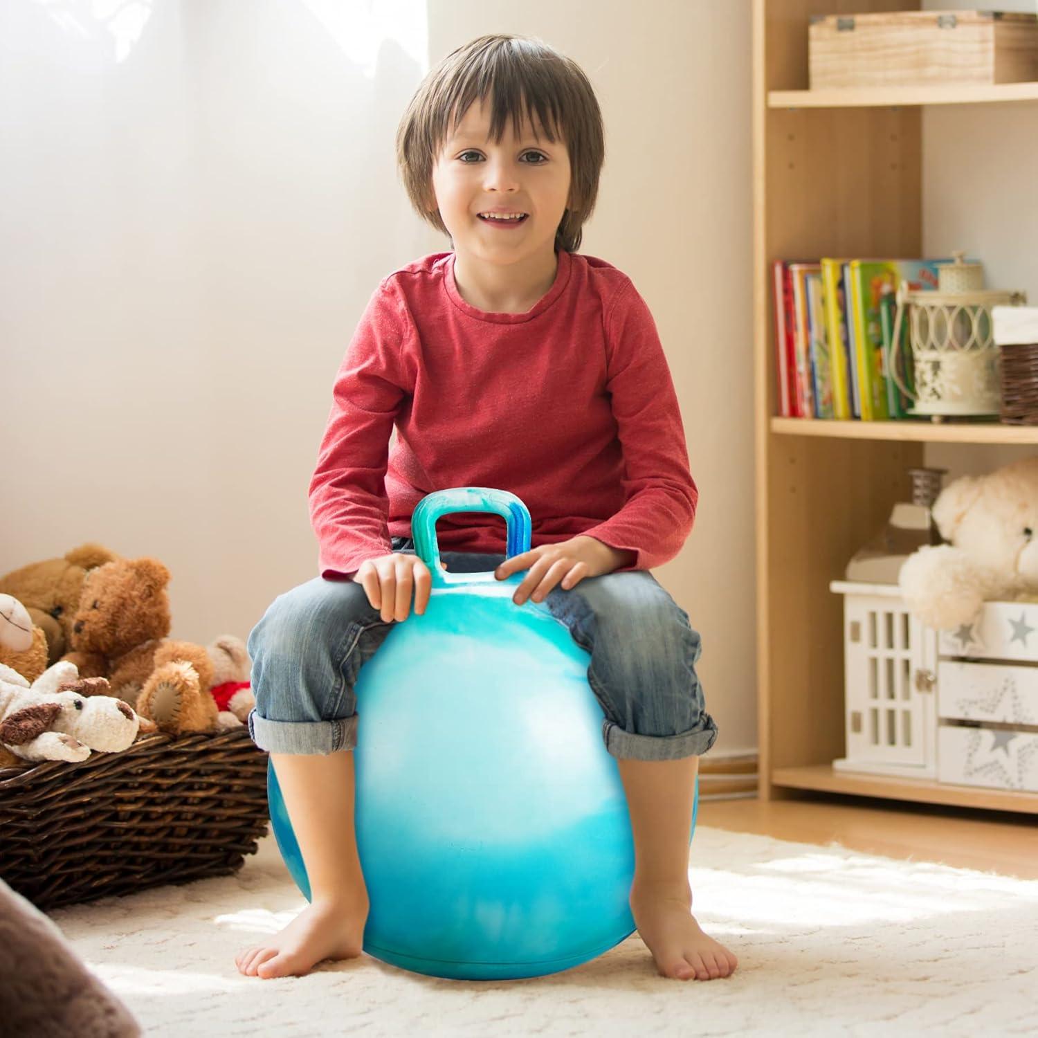 Bola Saltarina INPODAK 46 cm con Mango para Niños 3-6 Años