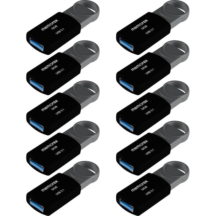 Memoria USB 3.1 32GB Memorex - Paquete de 10, Transferencias Rápidas