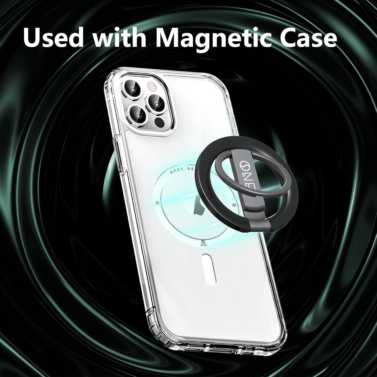 Soporte Anillo Magnético ONES Ajustable para Teléfonos - Negro