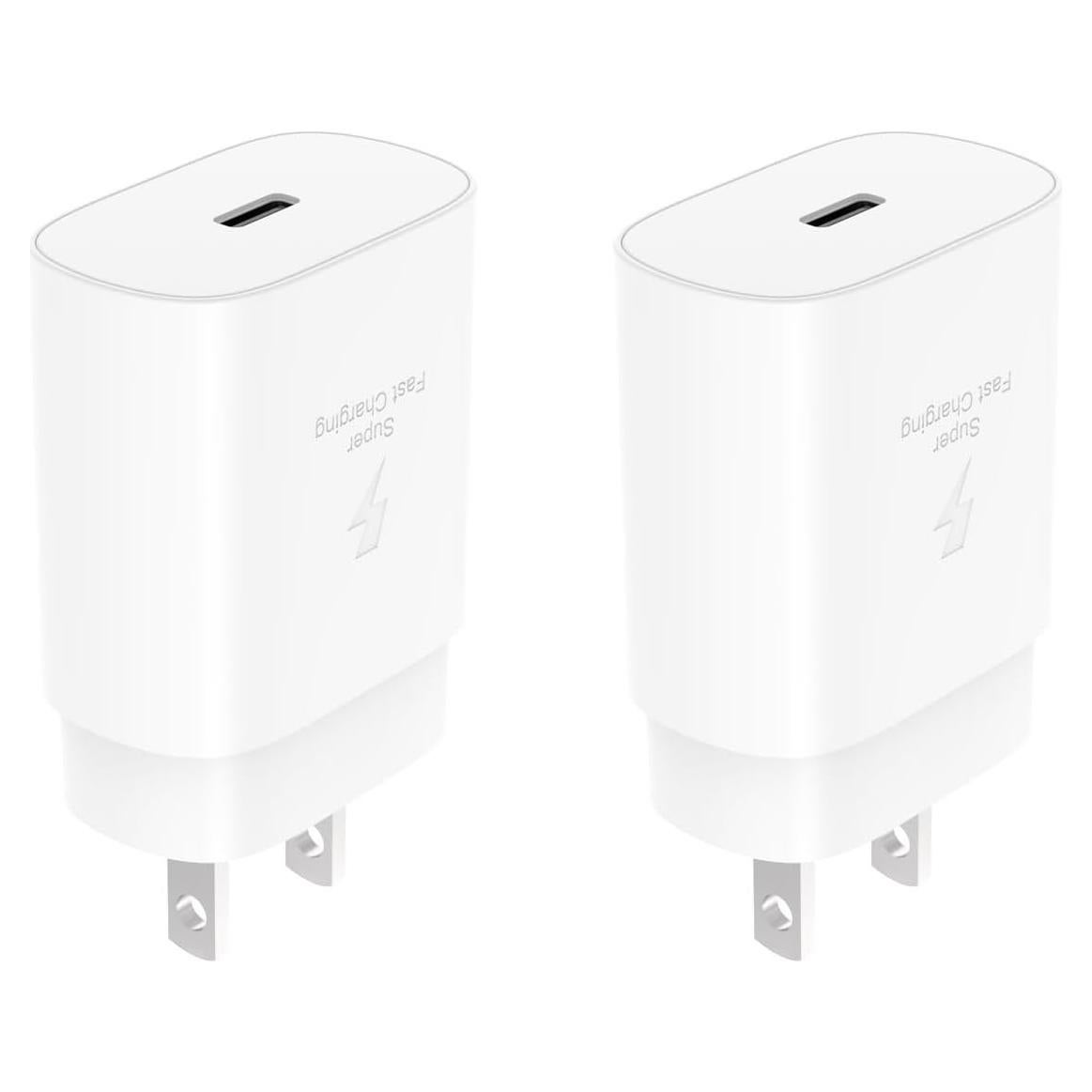 Cargador USB C Rápido 25W Shenzhen Xihuida Blanco 2 Pcs