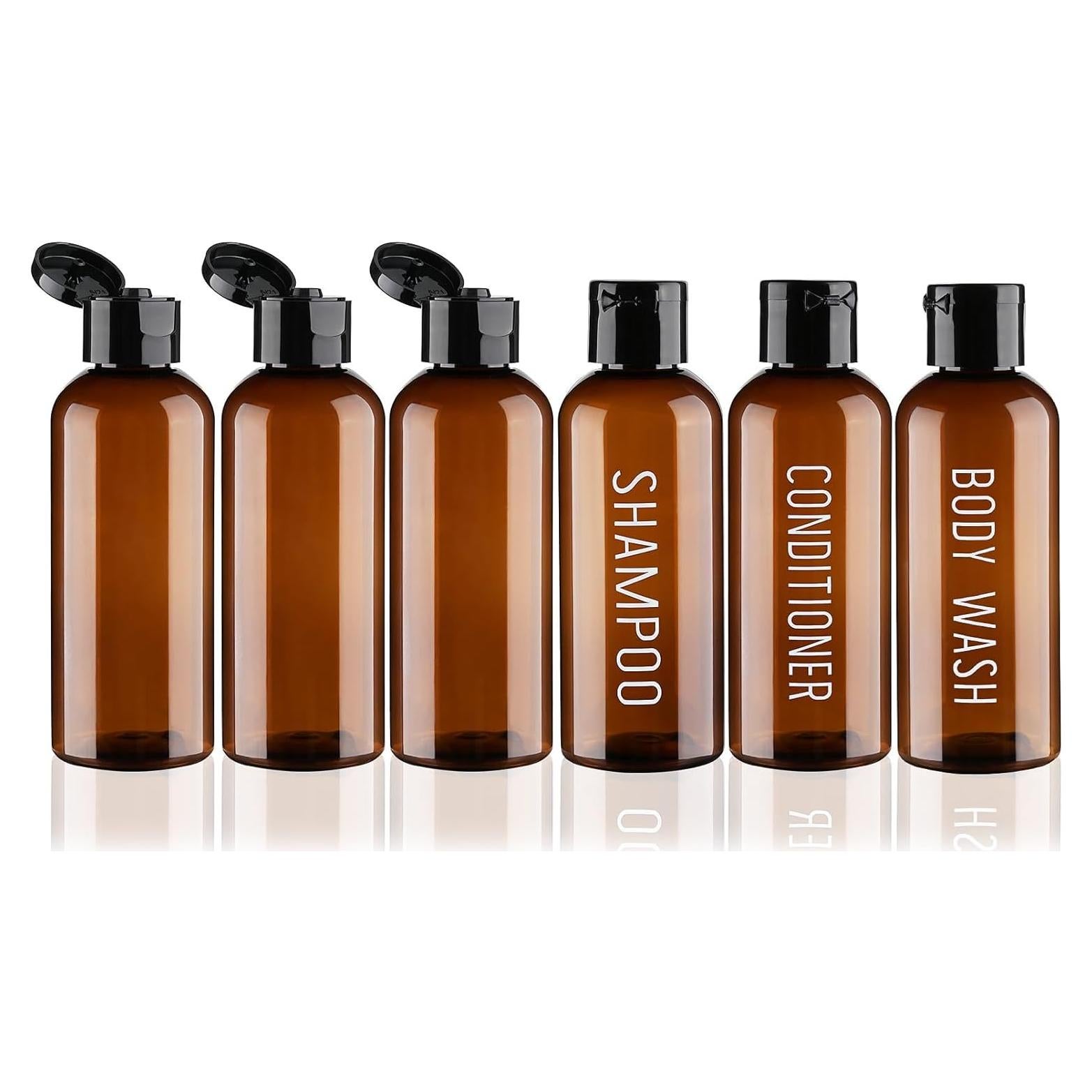 Paquete de 6 Botellas de Viaje Wowang 100ml Aprobadas por TSA