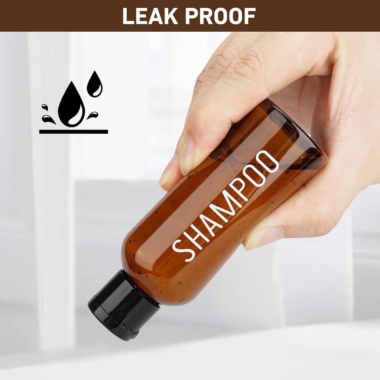 Paquete de 6 Botellas de Viaje Wowang 100ml Aprobadas por TSA