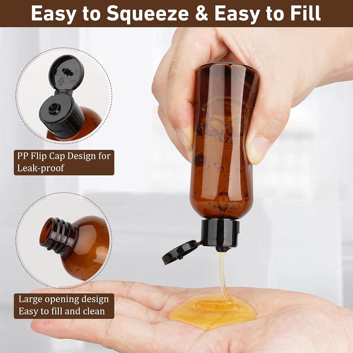 Paquete de 6 Botellas de Viaje Wowang 100ml Aprobadas por TSA