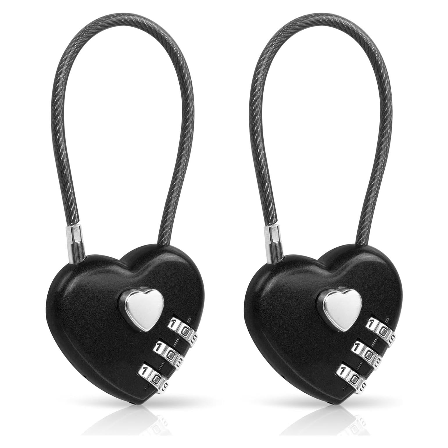 Candado de Combinación en Forma de Corazón YAODHAOD 3 Dígitos