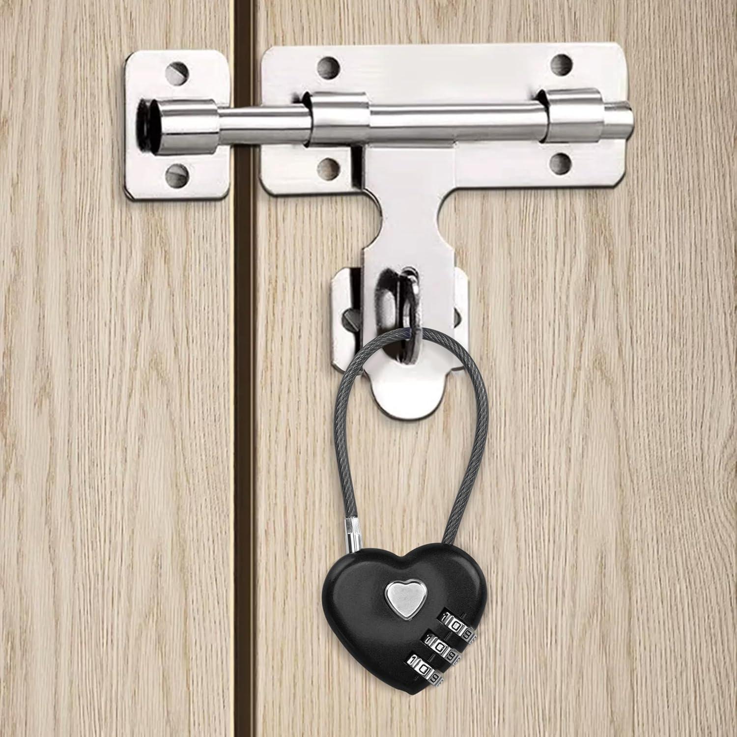 Candado de Combinación en Forma de Corazón YAODHAOD 3 Dígitos