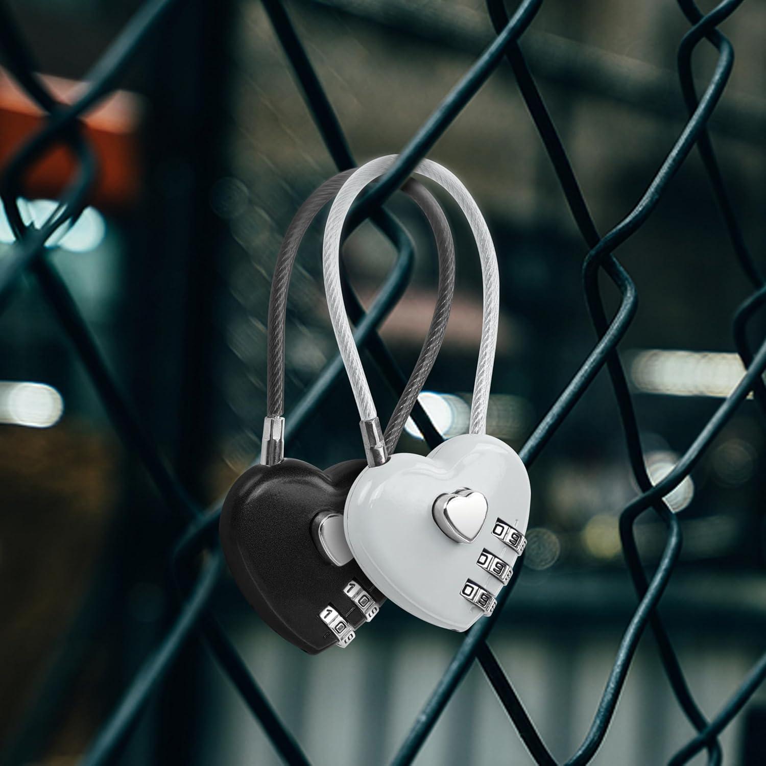 Candado de Combinación en Forma de Corazón YAODHAOD 3 Dígitos