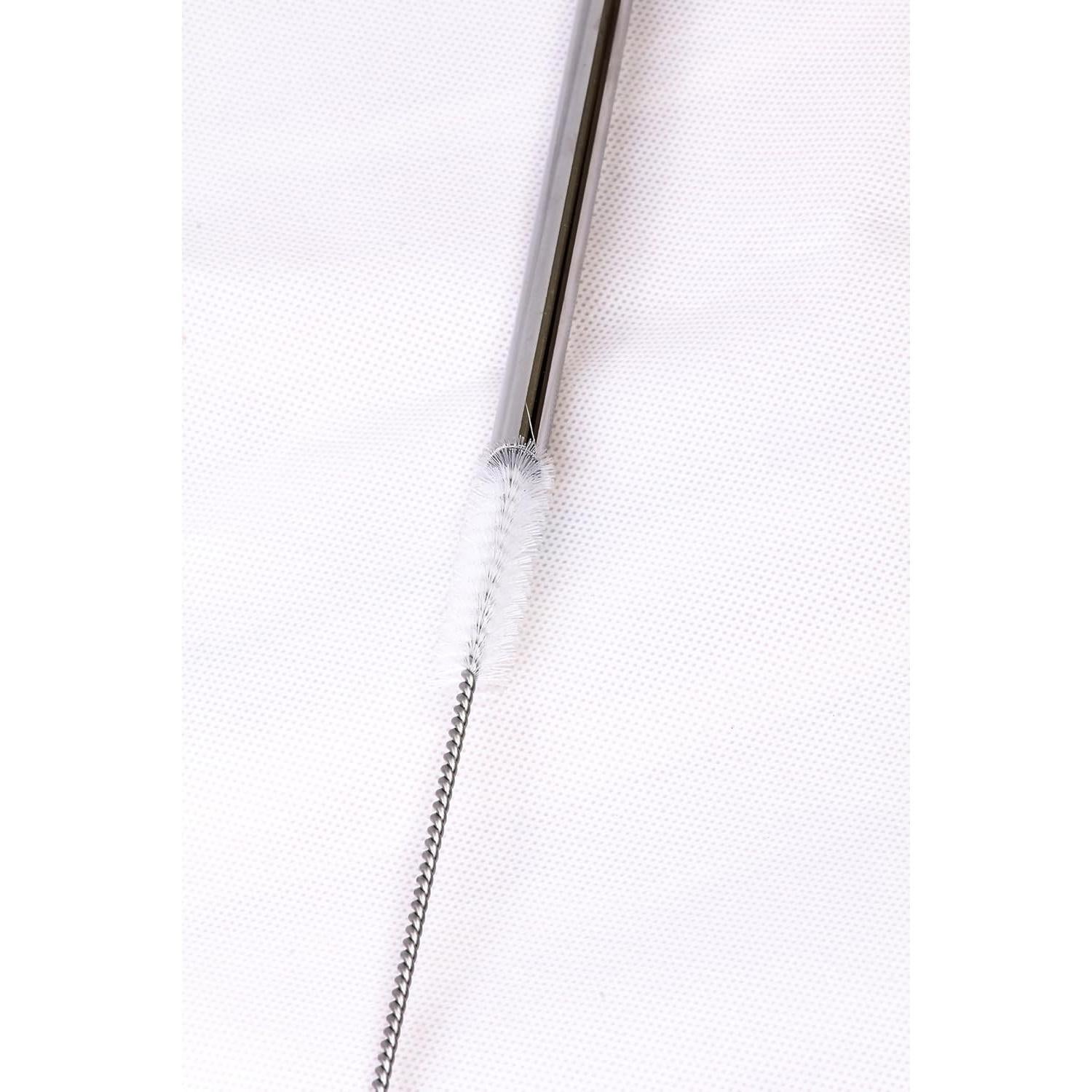 Popotes Jumbo Acero Inoxidable CocoStraw 14" 2 Pzas + Cepillo