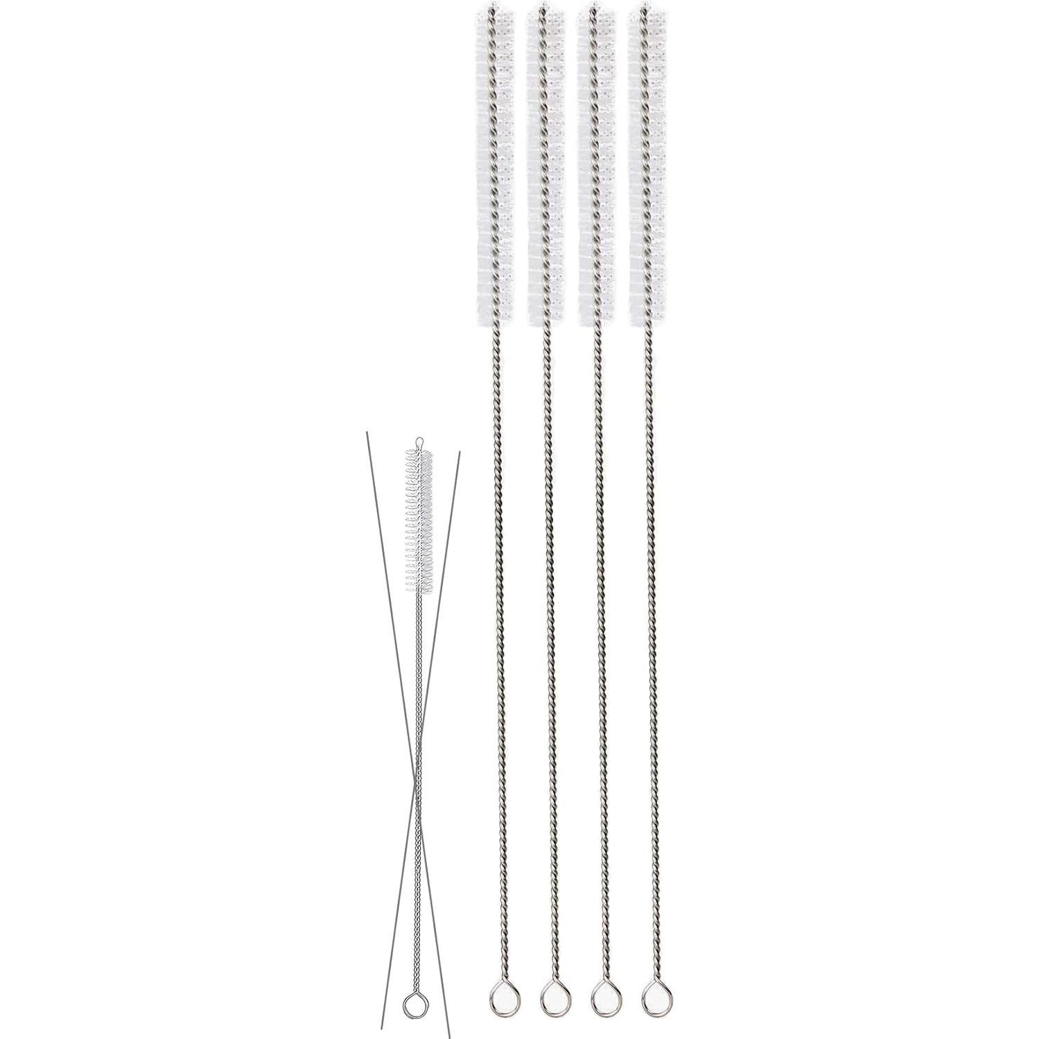 Popotes Jumbo Acero Inoxidable CocoStraw 14" 2 Pzas + Cepillo