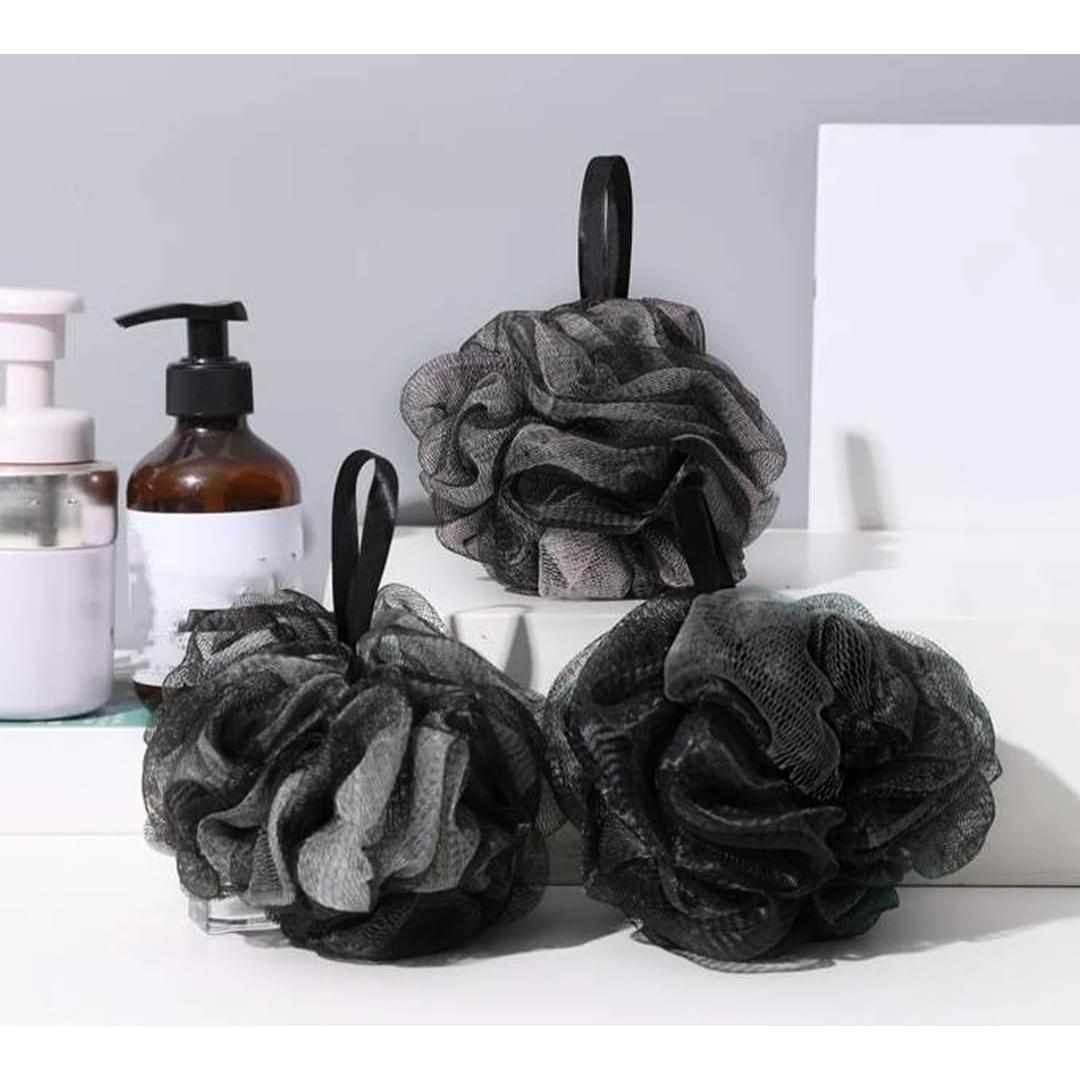 Esponjas de Ducha Exfoliantes de Lufa Negra Kangaroo - Paquete de 4