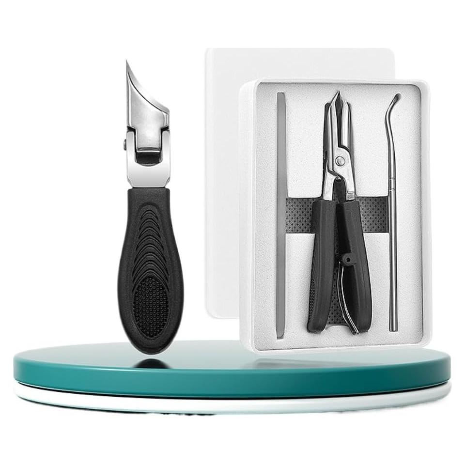 Juego de Cortauñas Profesional Pico de Águila 3 Piezas Negro