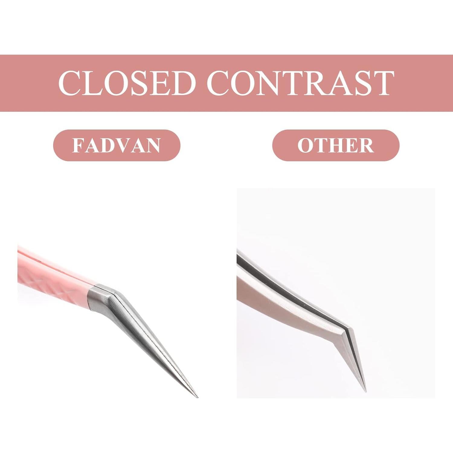 Pinzas para Pestañas Profesionales Extensiones Rosa 45°