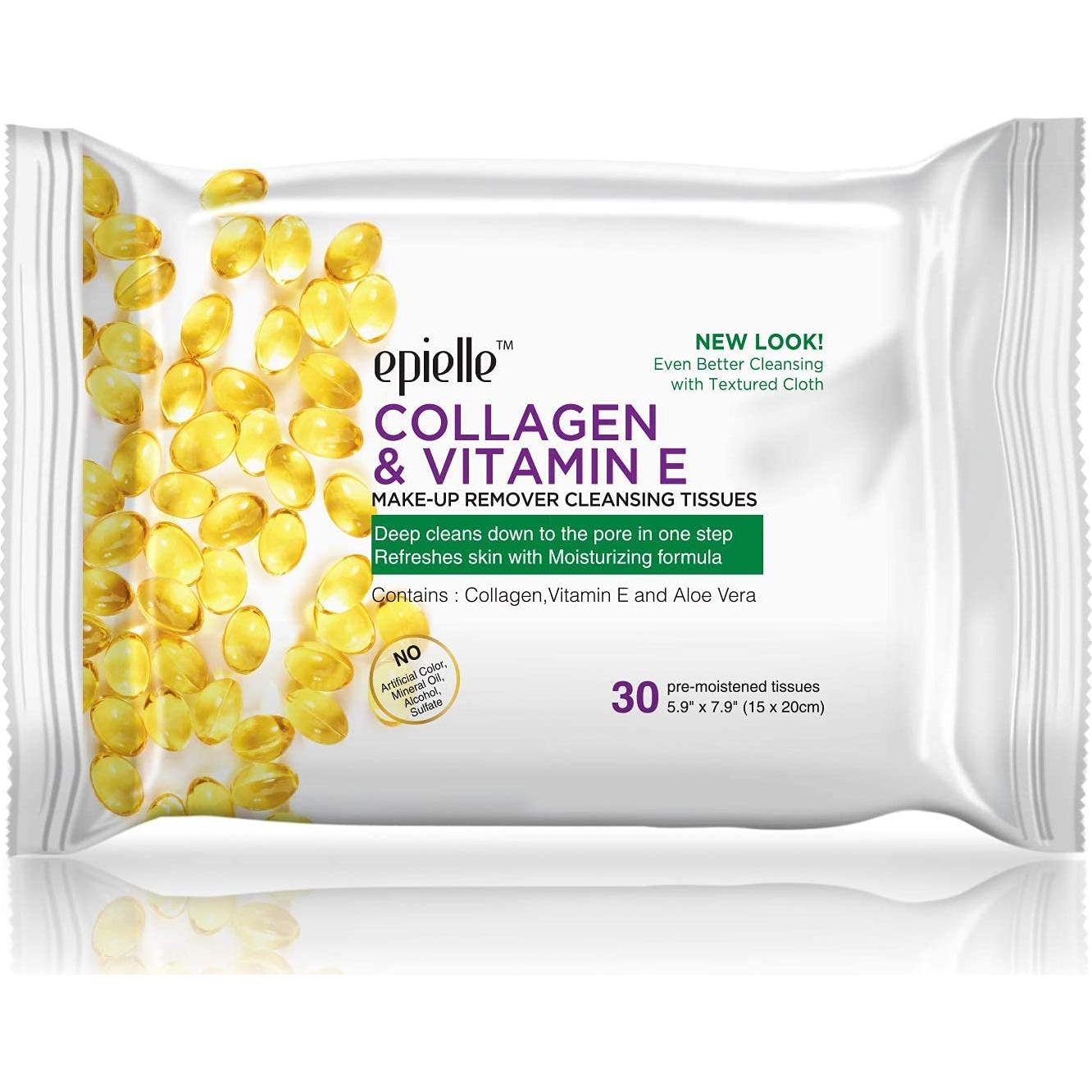 Toallitas Desmaquillantes Epielle, 30 Unidades, Hipoalergénicas