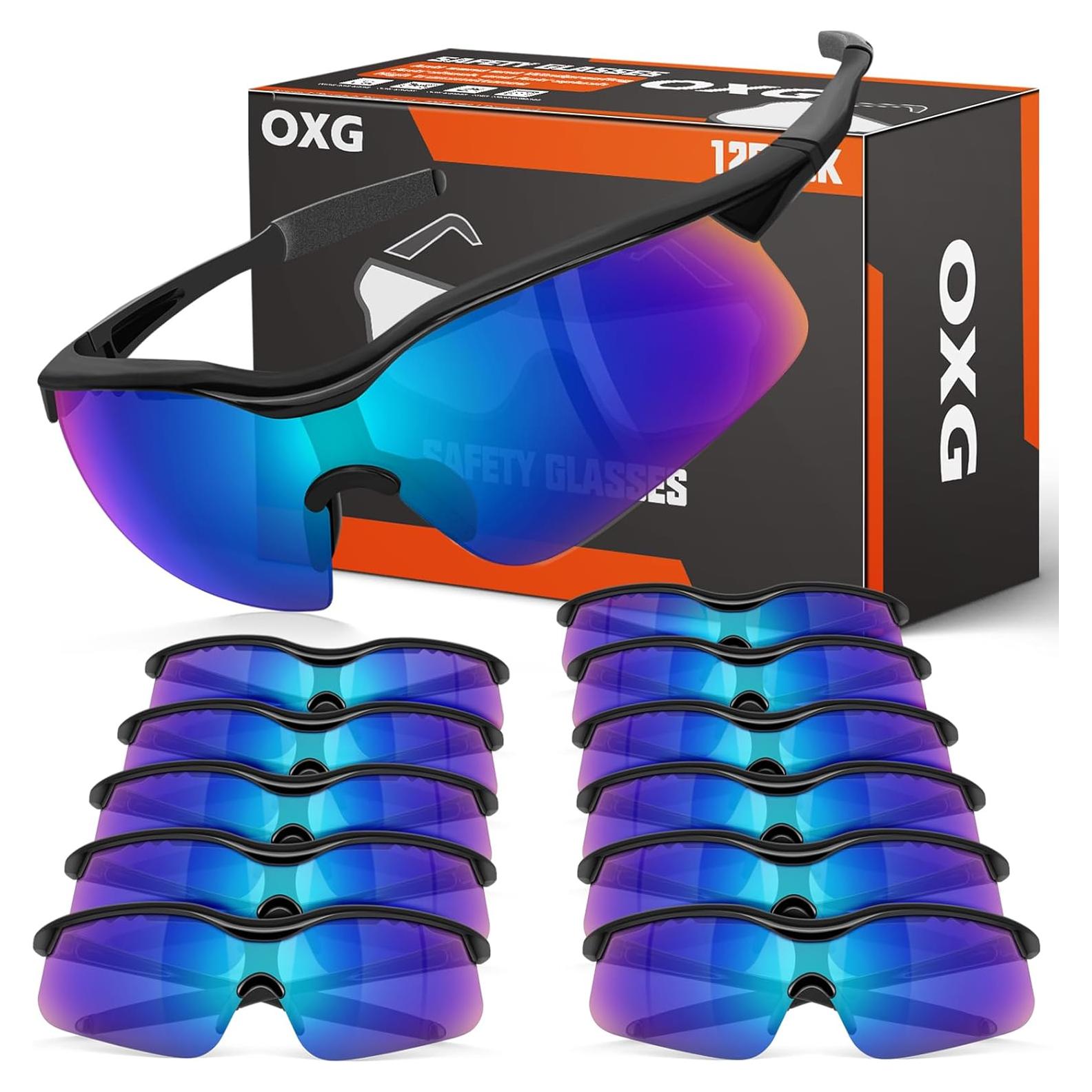 Gafas de Seguridad OXG - Paquete de 12 - Antiarañazos y UV