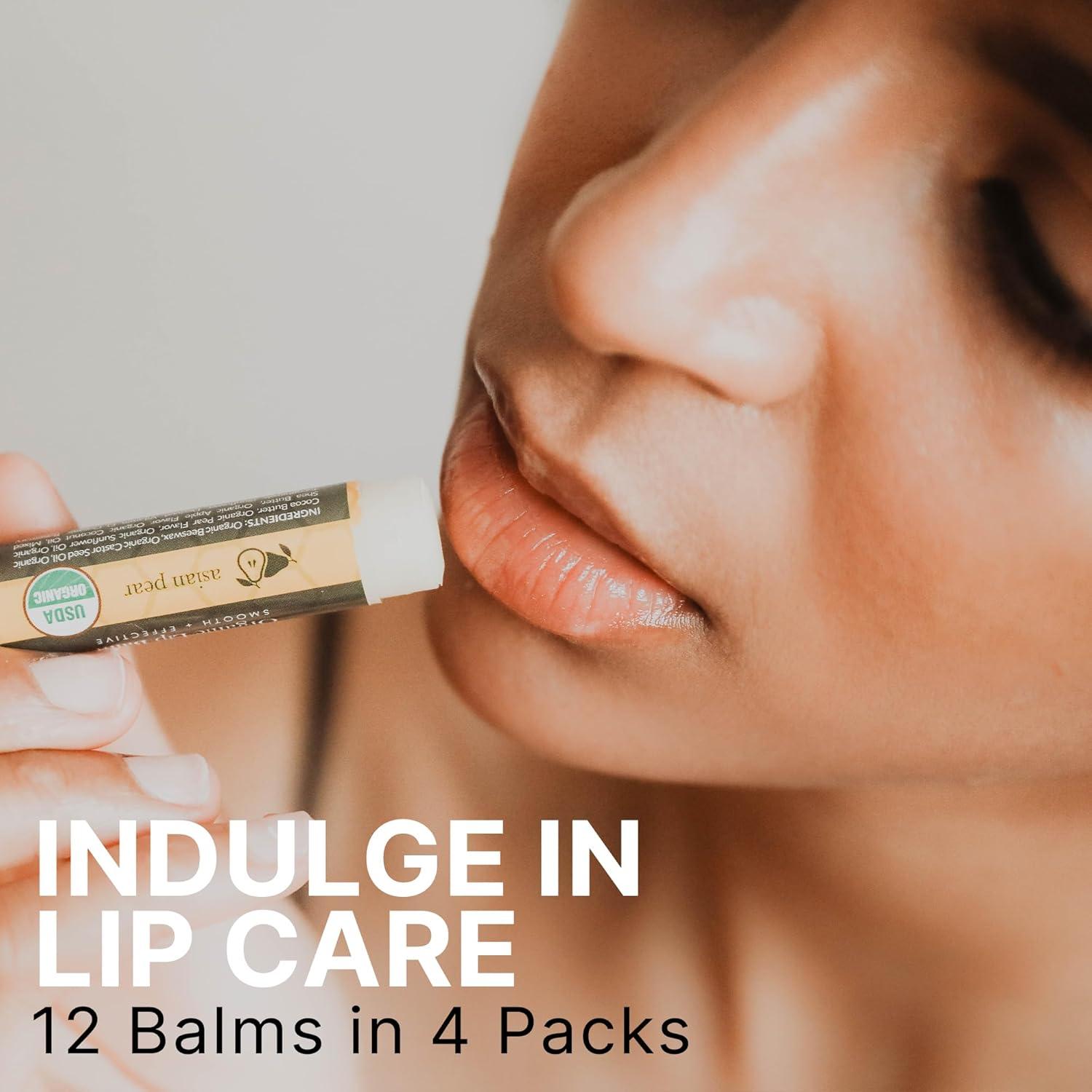 Bálsamo Labial Orgánico Beauty by Earth - Juego de 12 Sabores