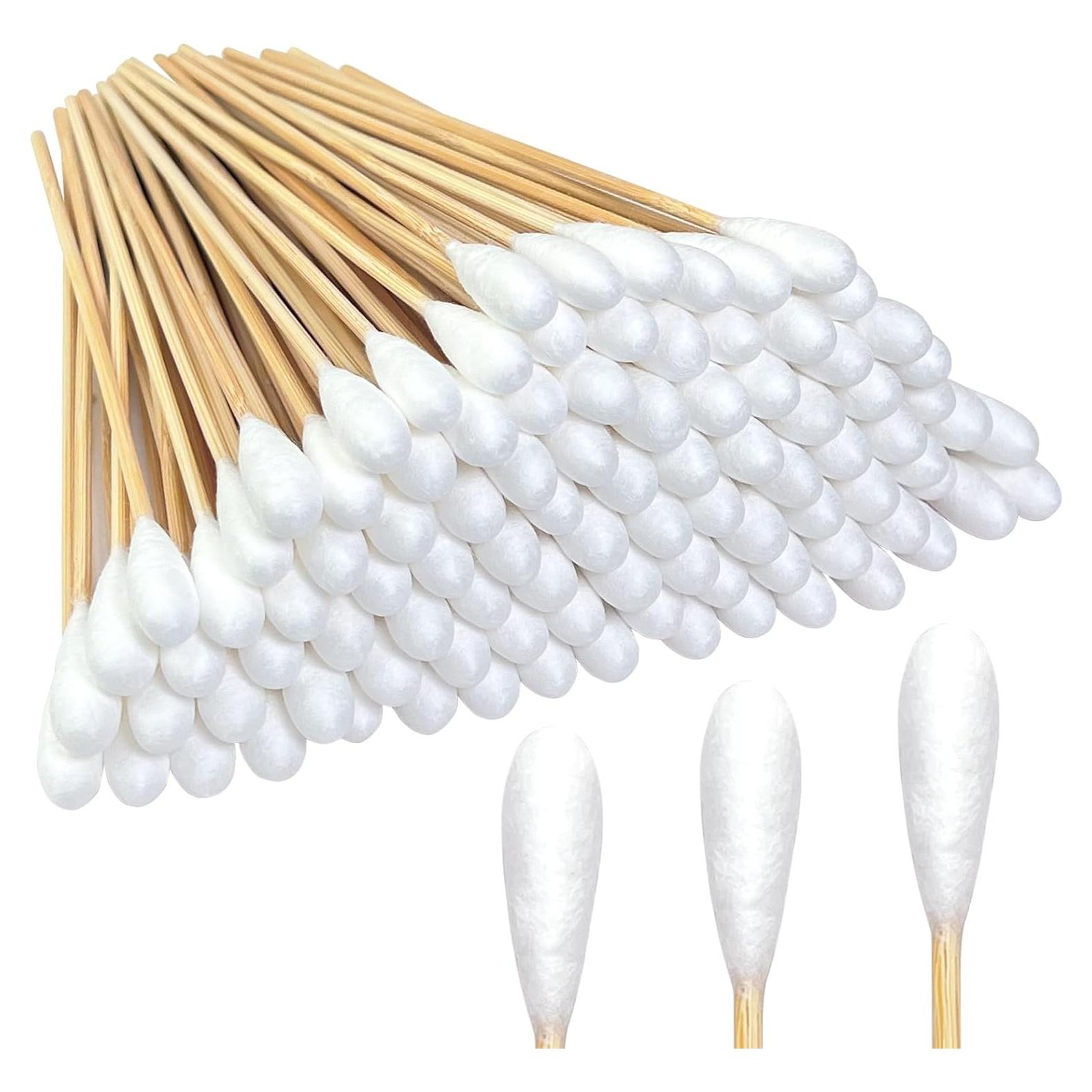 100 Bastones de Algodón Grandes Meanhoo para Cuidado de Mascotas