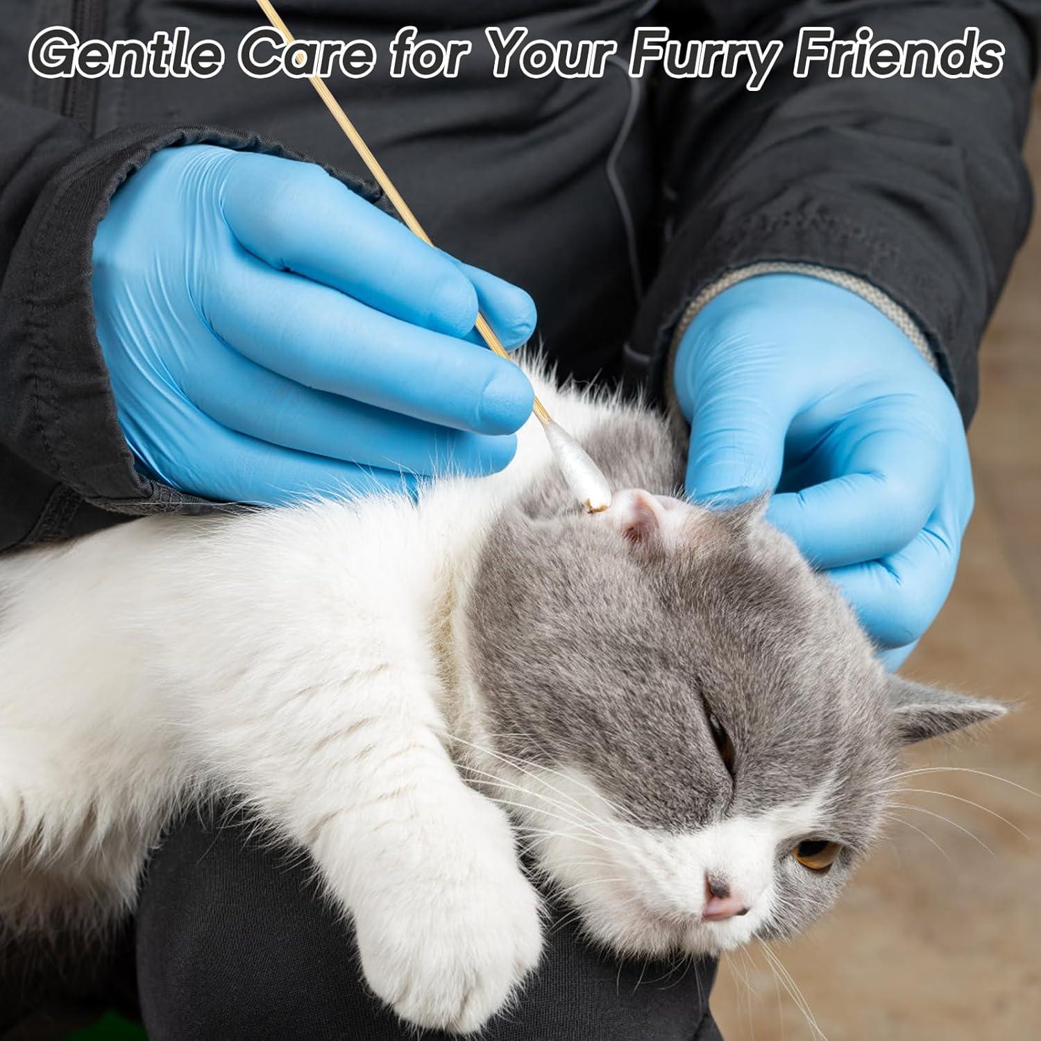 100 Bastones de Algodón Grandes Meanhoo para Cuidado de Mascotas