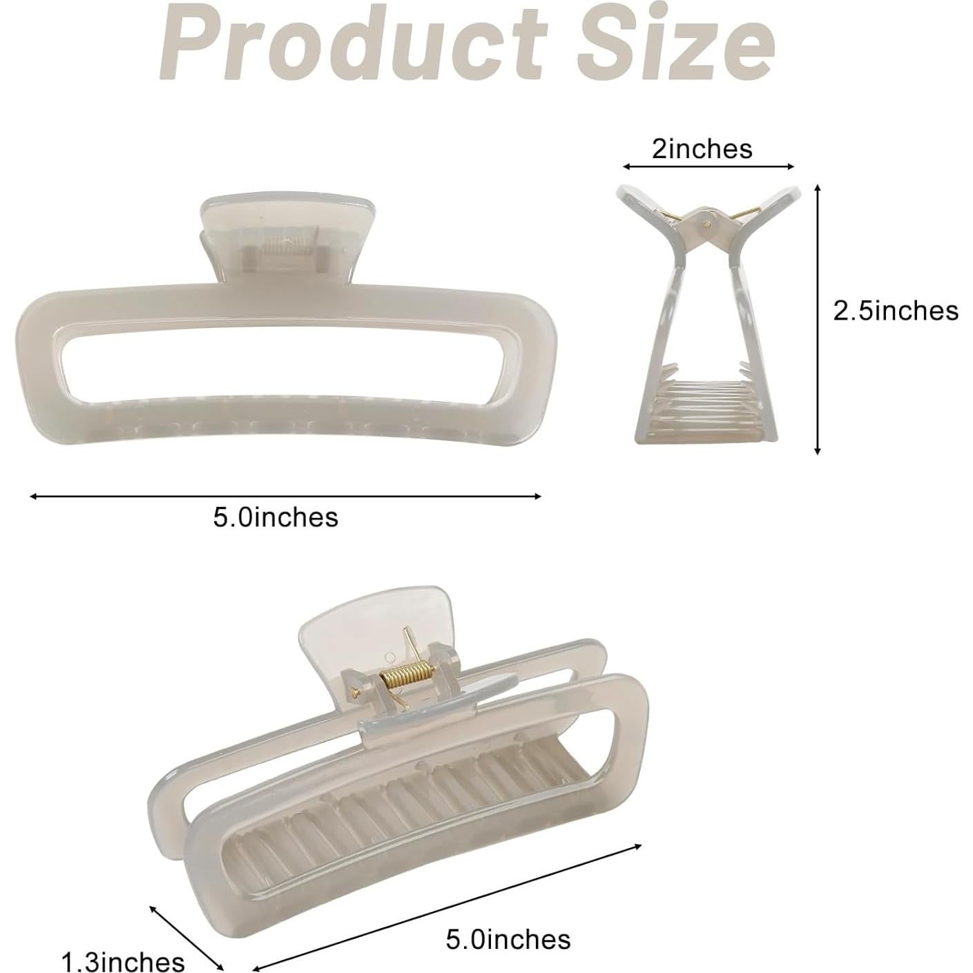 Pinzas de Cabello Jumbo TEBIEKOY para Cabello Grueso - 12.7 cm