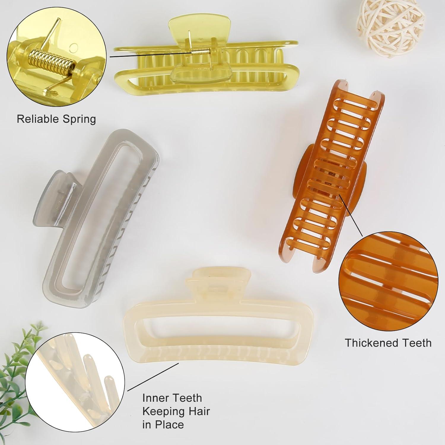 Pinzas de Cabello Jumbo TEBIEKOY para Cabello Grueso - 12.7 cm