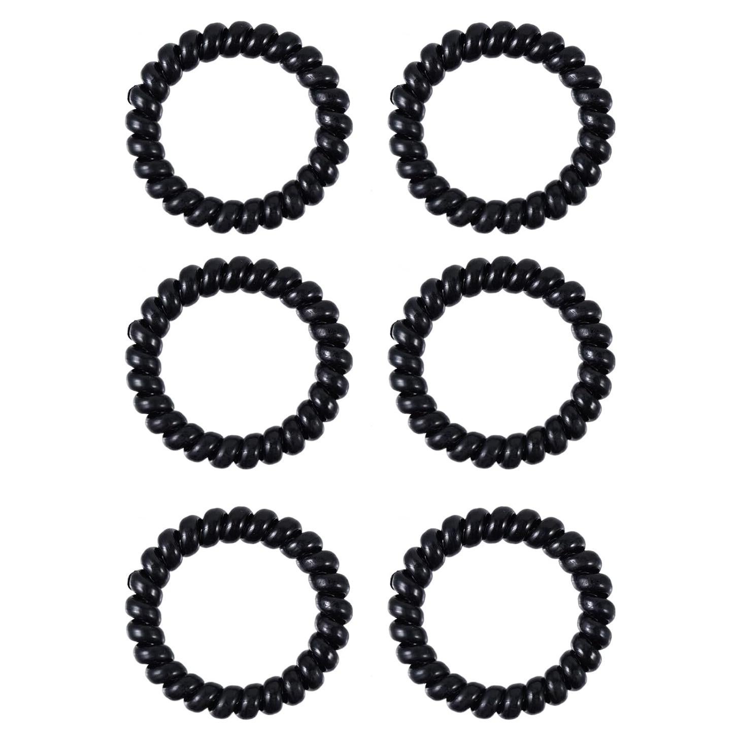 Tiras de Cabello Espirales KCHIES Negras Sin Marcas 6pcs