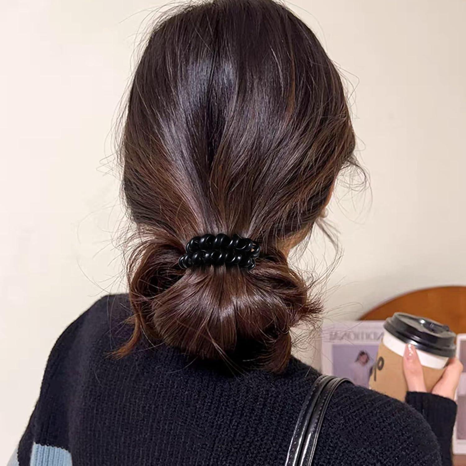 Tiras de Cabello Espirales KCHIES Negras Sin Marcas 6pcs