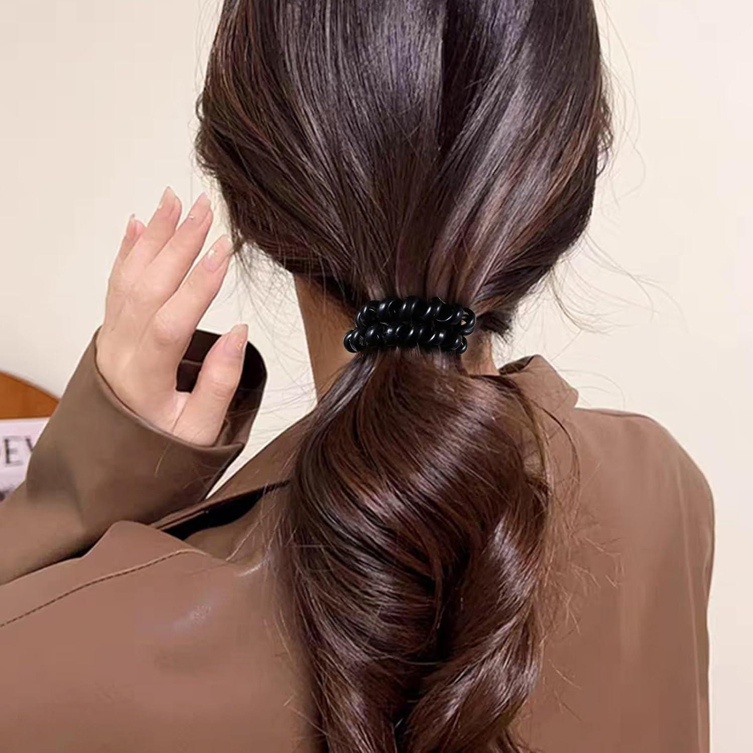 Tiras de Cabello Espirales KCHIES Negras Sin Marcas 6pcs