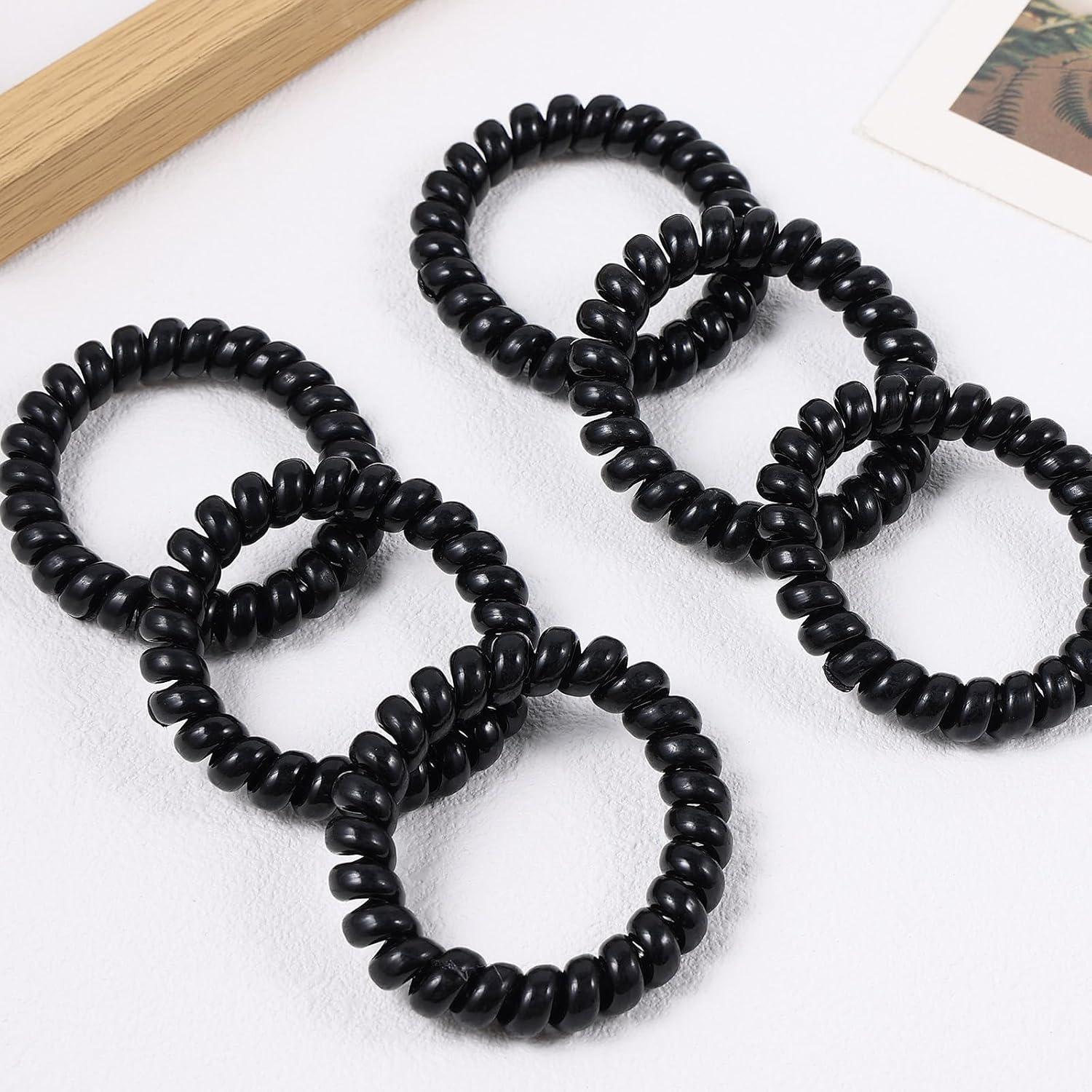 Tiras de Cabello Espirales KCHIES Negras Sin Marcas 6pcs