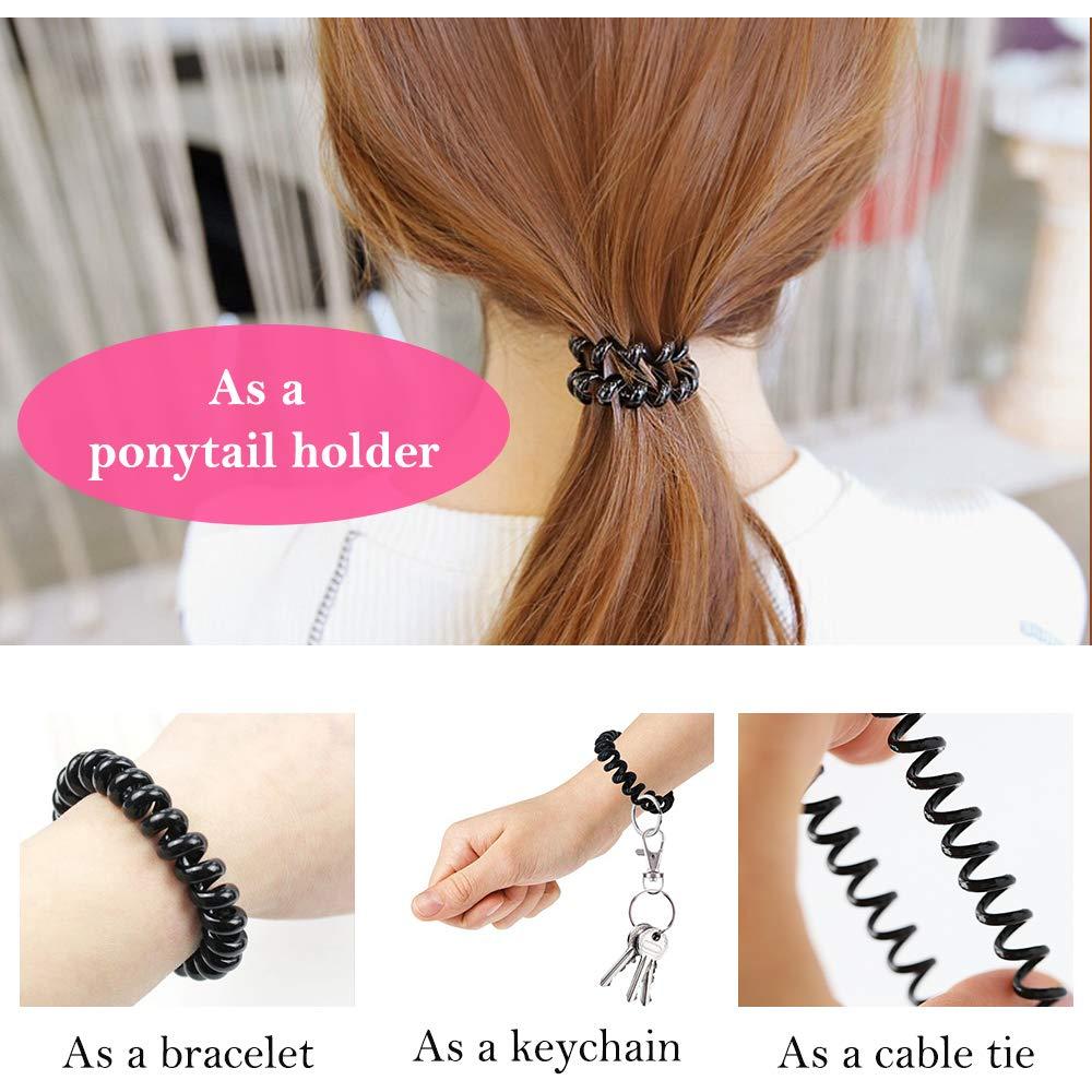 Tiras de Cabello Espirales KCHIES Negras Sin Marcas 6pcs