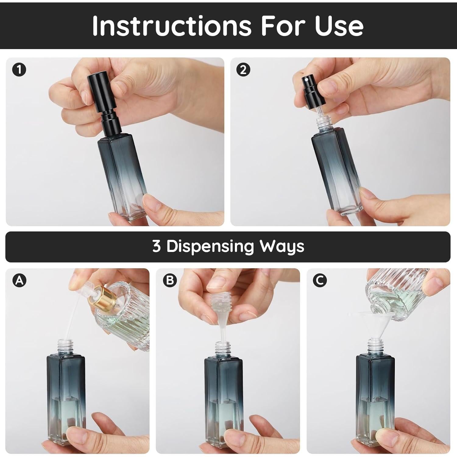 Conjunto de 5 Botellas de Perfume Segbeauty 20ML Azul Gradiente