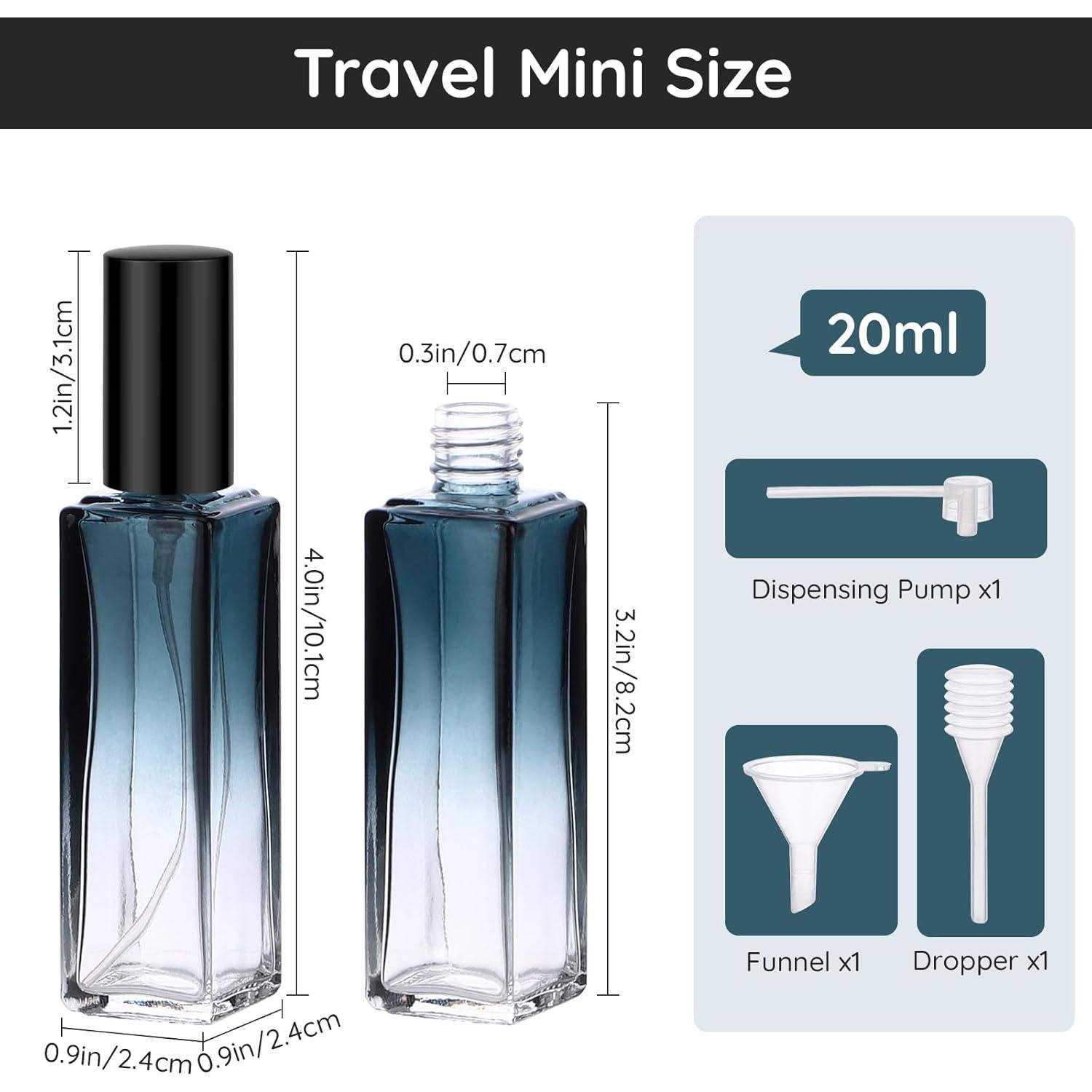 Conjunto de 5 Botellas de Perfume Segbeauty 20ML Azul Gradiente