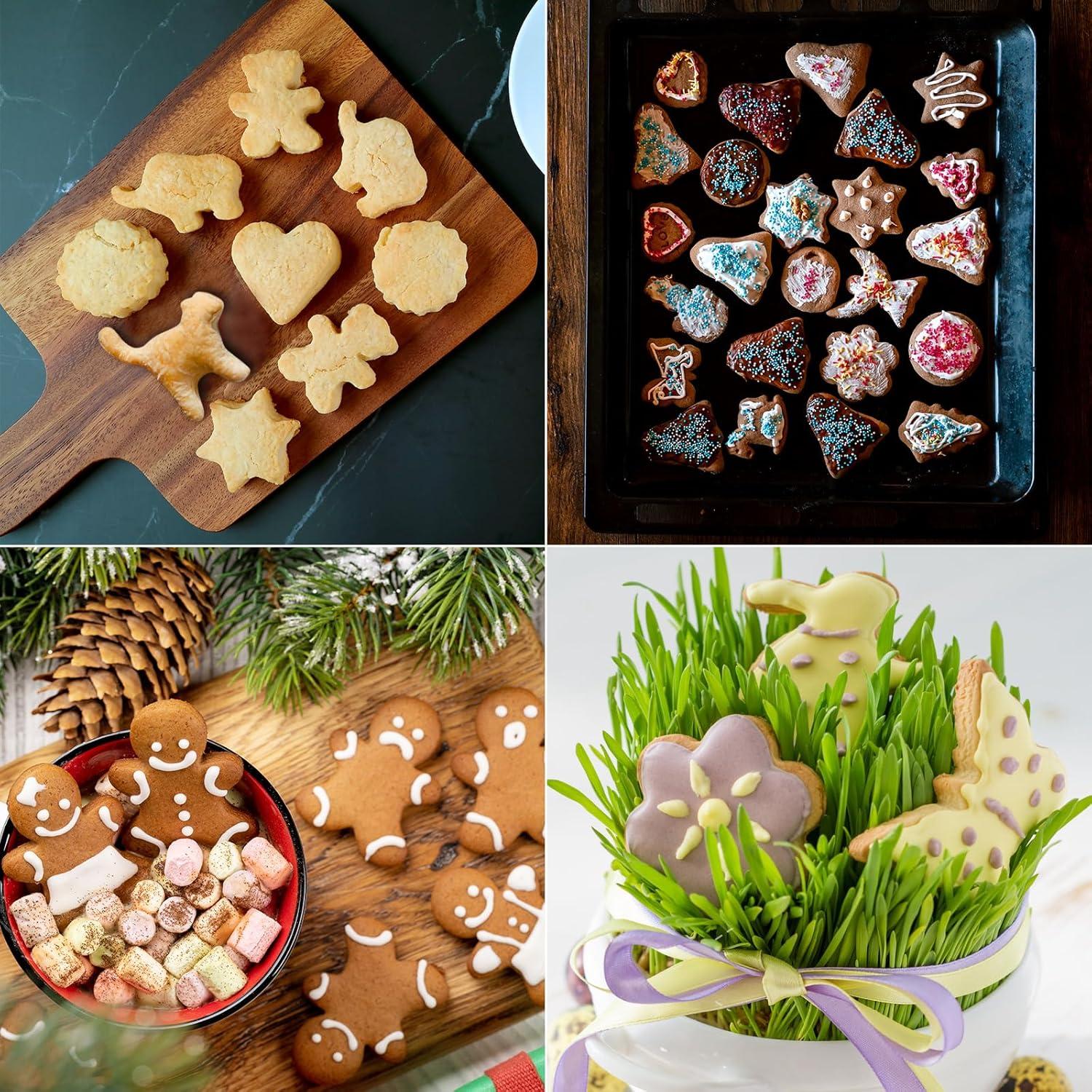 Juego de Cortadores de Galletas GWHOLE 26 Pcs Acero Inoxidable