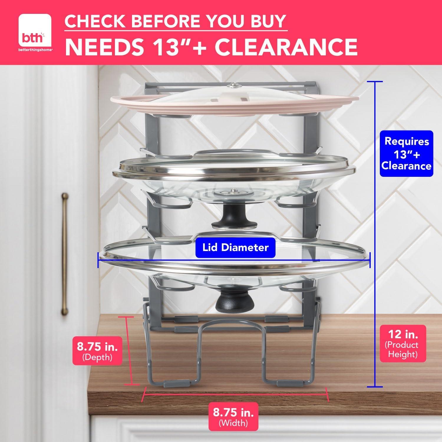 Organizador de Tapa de Olla Ajustable Better Things Home 6 Estantes