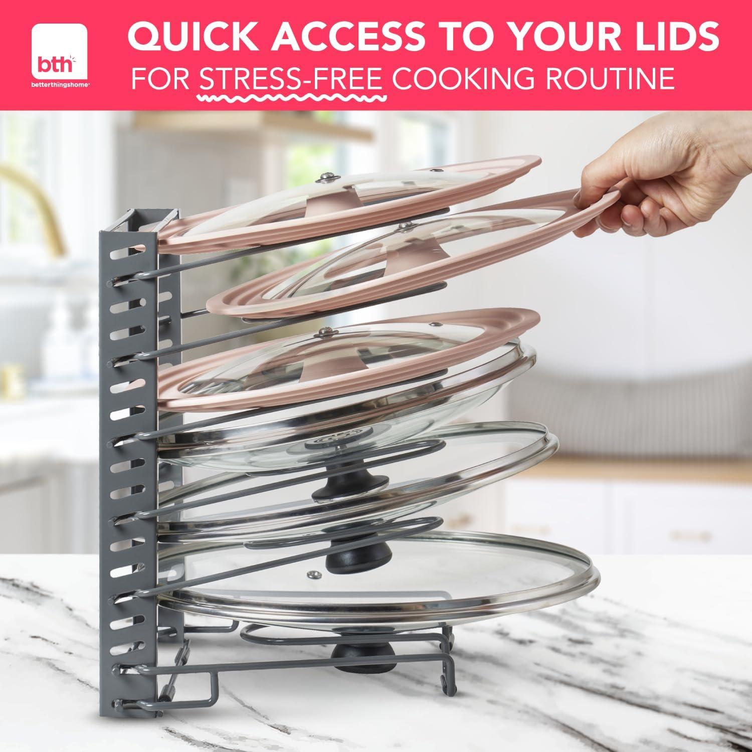Organizador de Tapa de Olla Ajustable Better Things Home 6 Estantes
