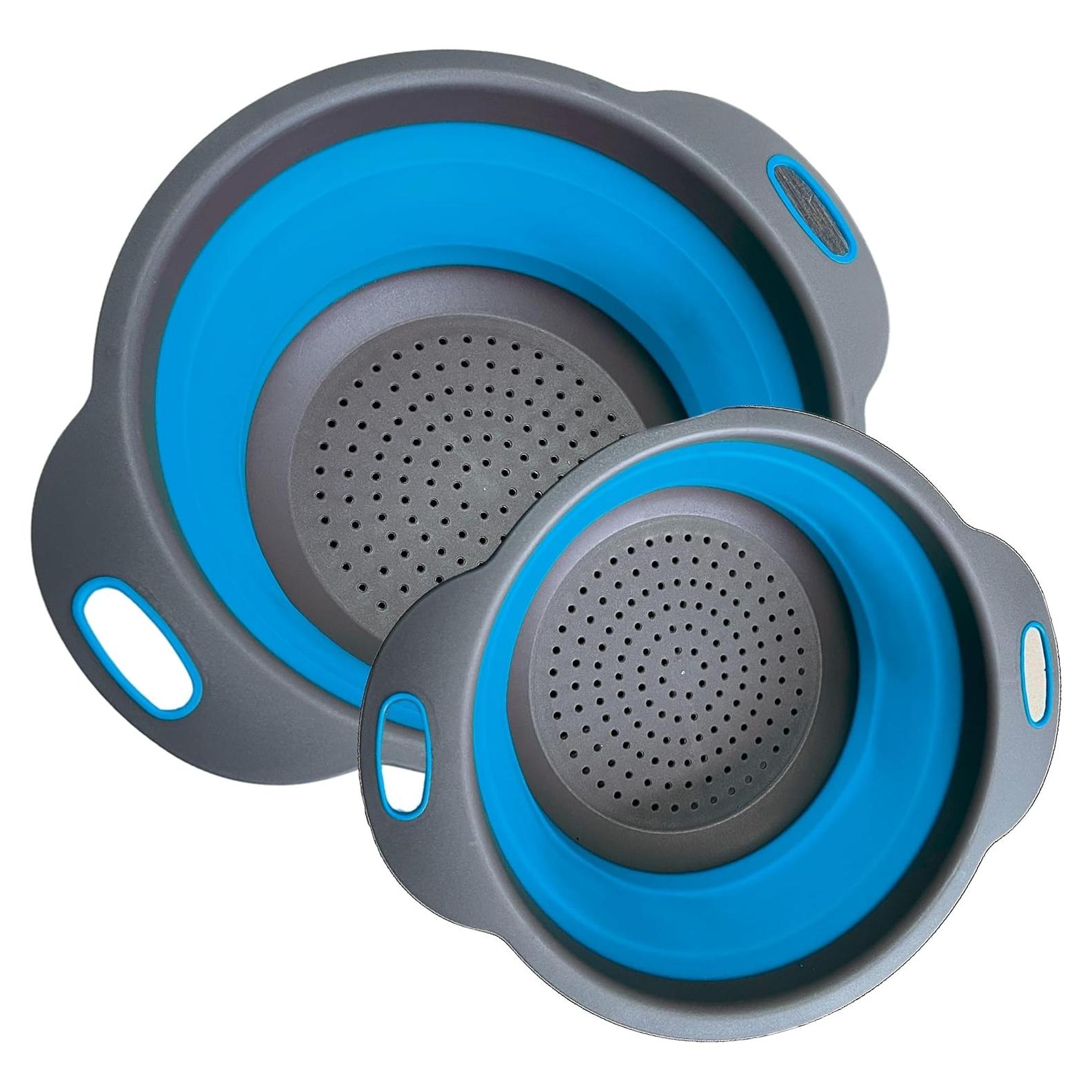 Juego de Coladores Plegables YARRD Azul - 2 PZS Silicona