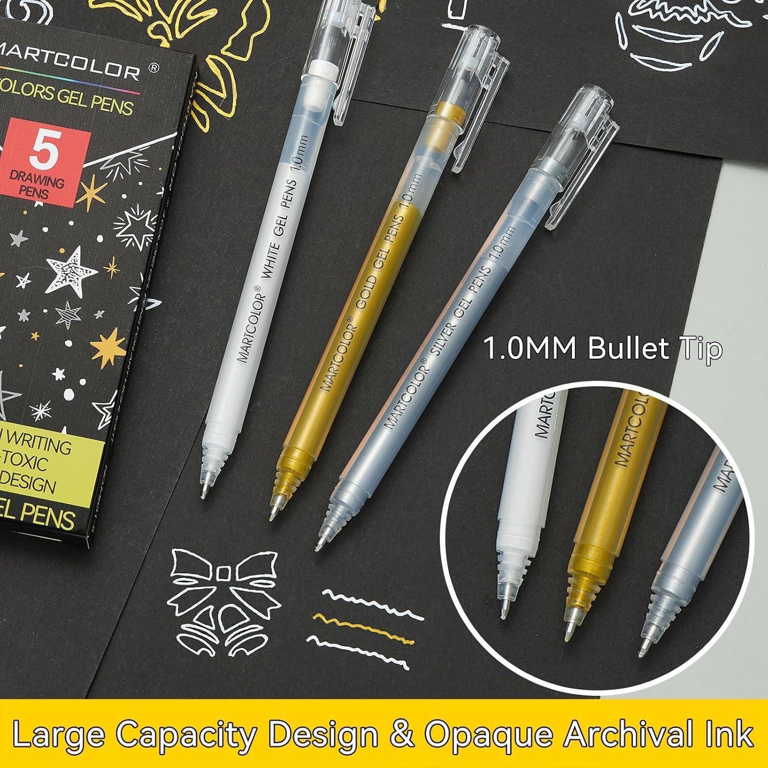 Set de 5 Bolígrafos de Gel MARTCOLOR Multicolor 1mm Punta Fina