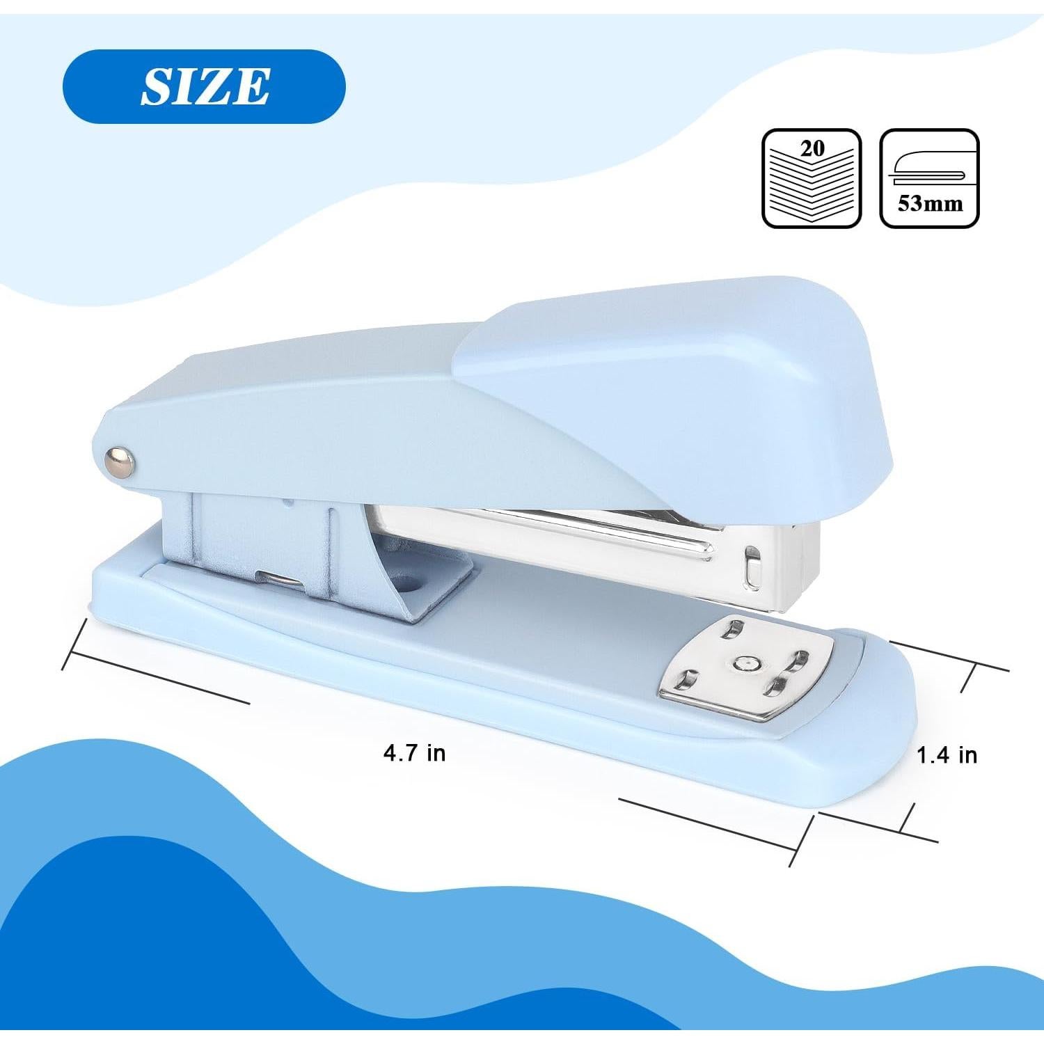 Grapadora de Oficina Tamaki Azul Metálica 20 Hojas