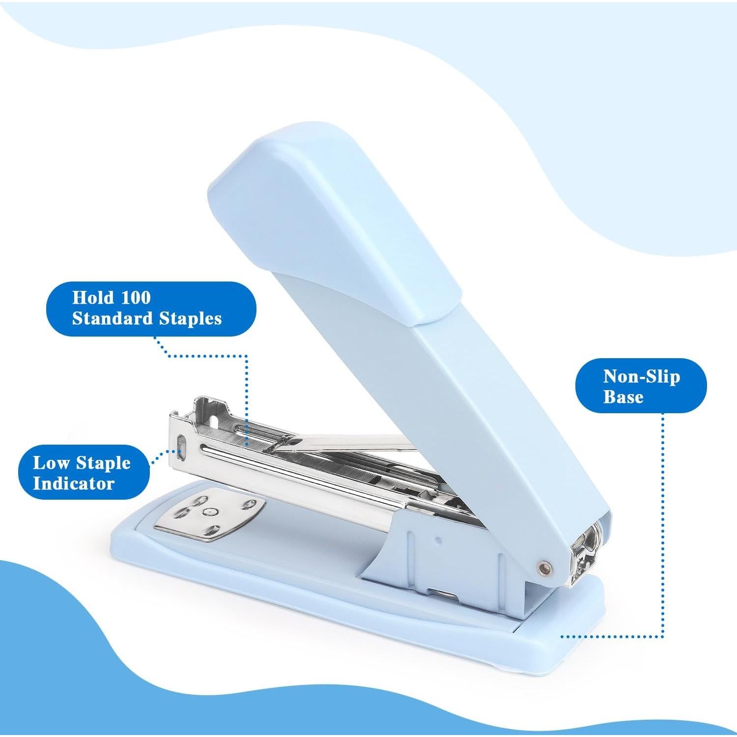 Grapadora de Oficina Tamaki Azul Metálica 20 Hojas