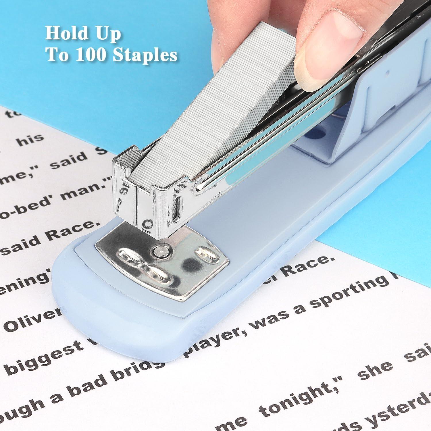 Grapadora de Oficina Tamaki Azul Metálica 20 Hojas